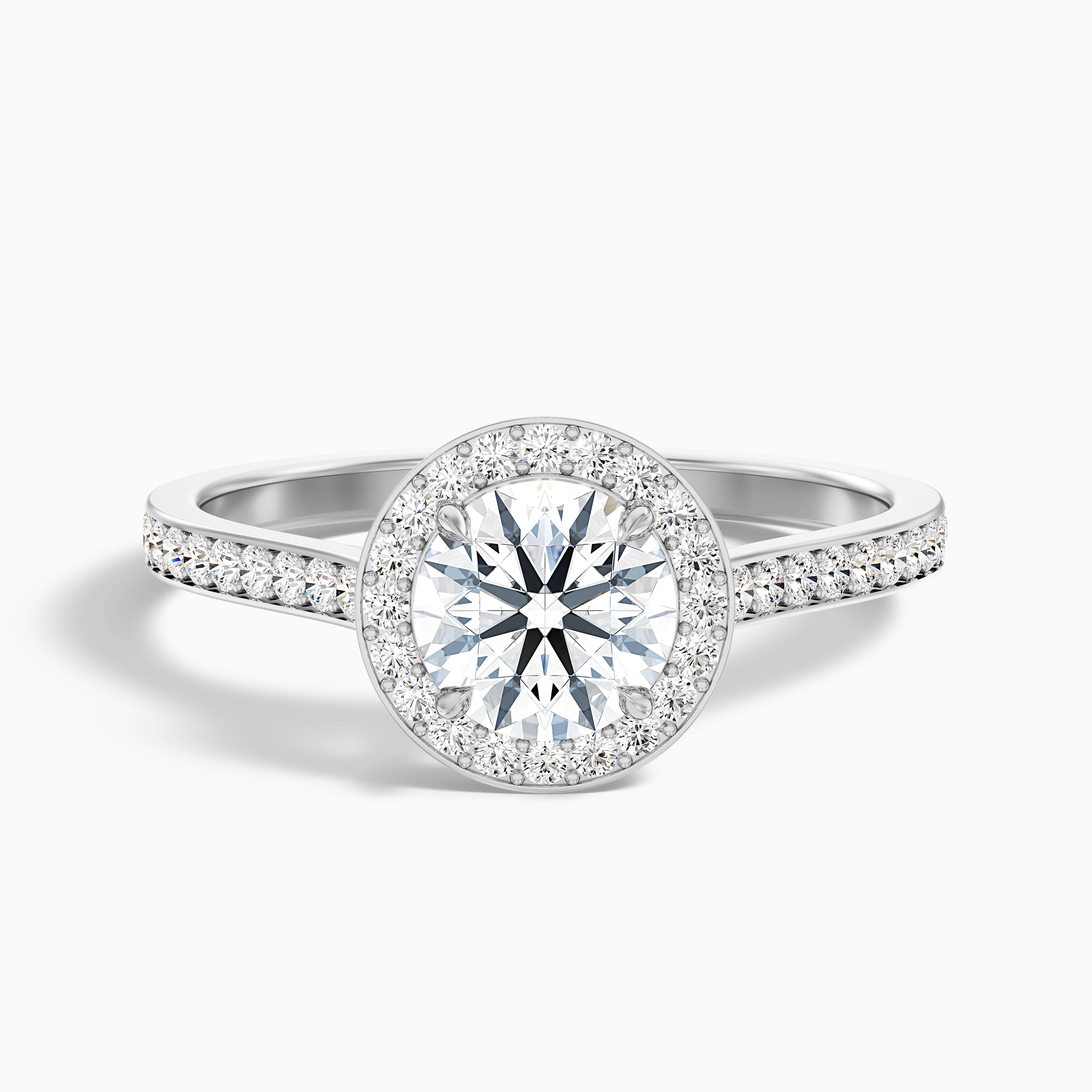 Kassandra Round Halo Channel Set Lab Grown Diamond Ring