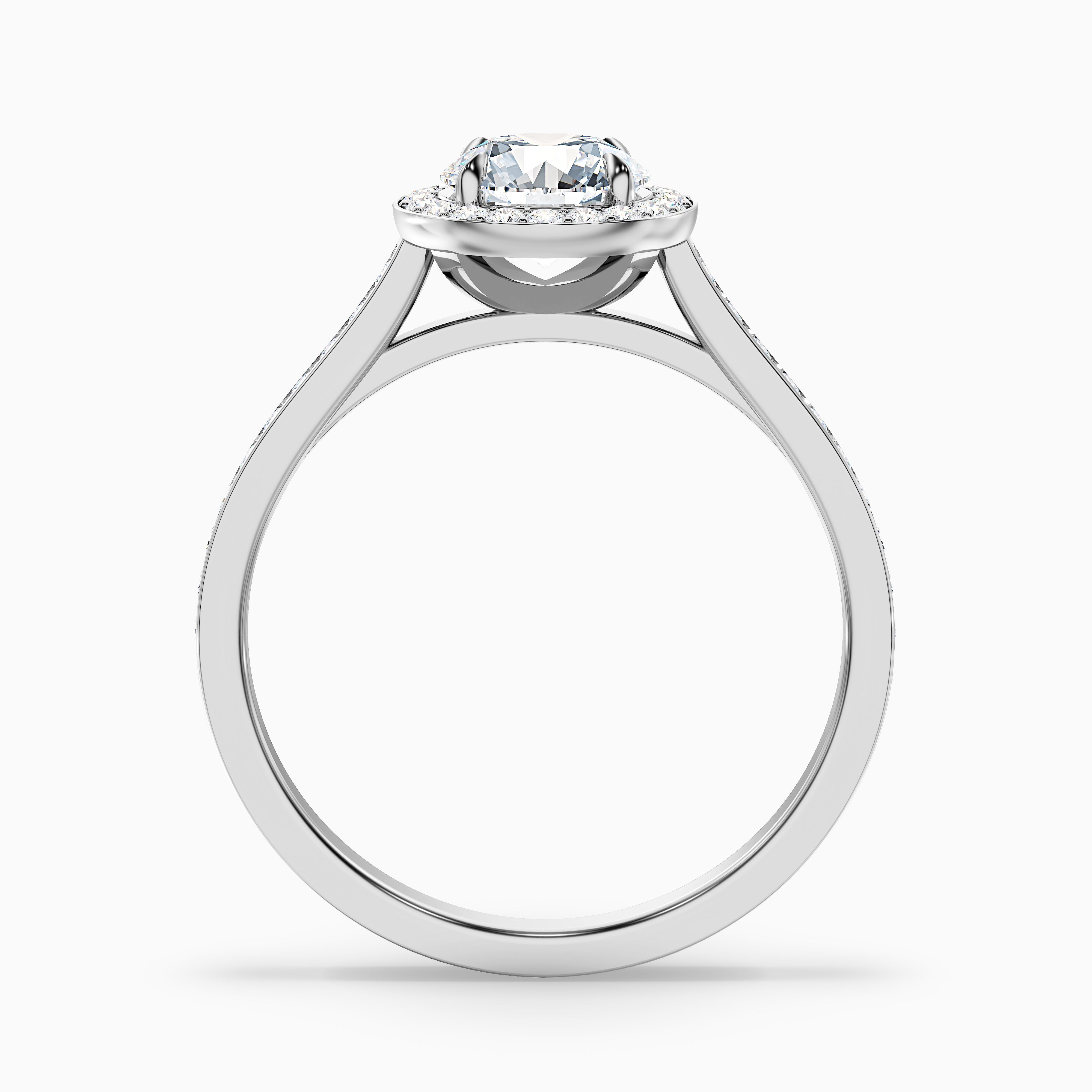 Kassandra Round Halo Channel Set Lab Grown Diamond Ring