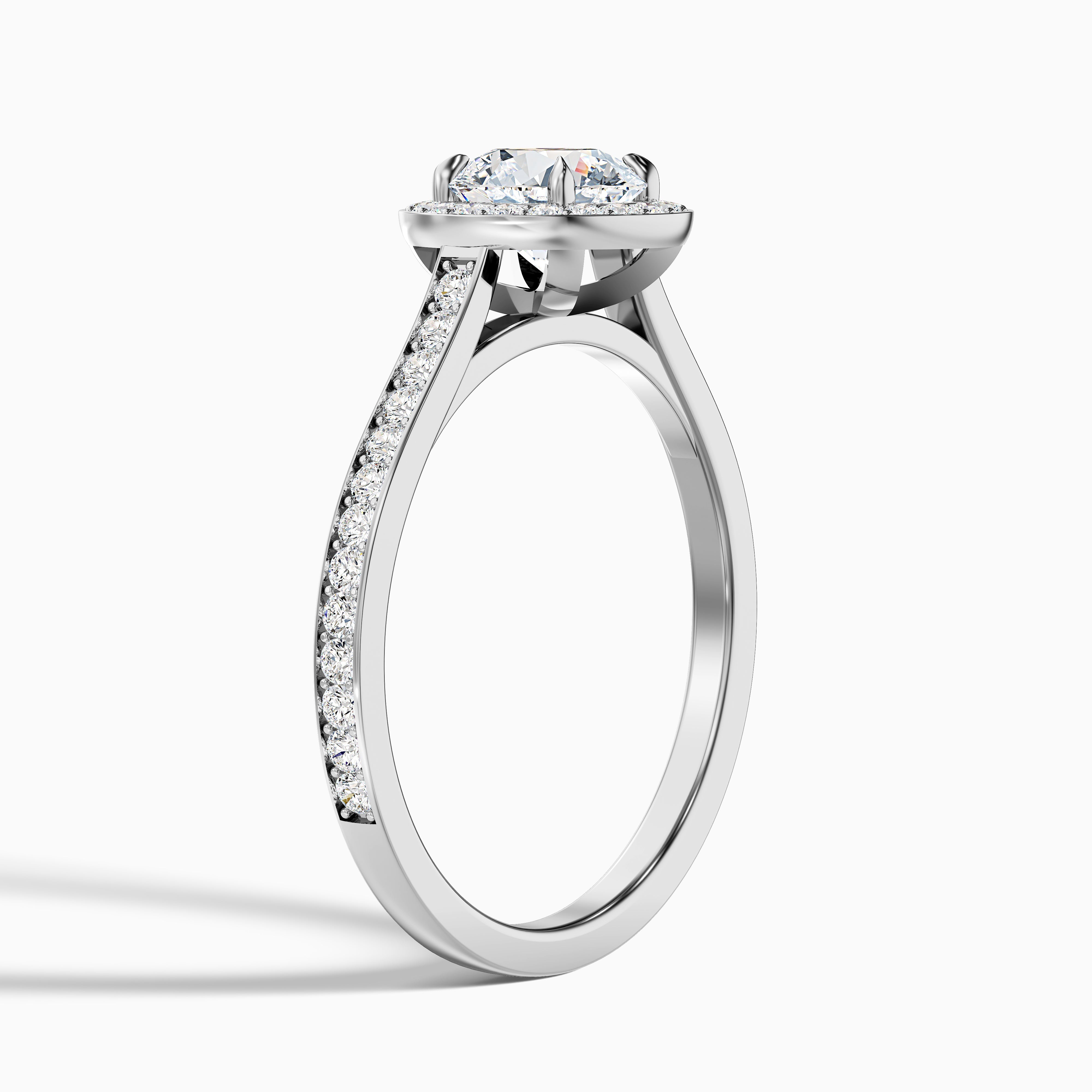 Kassandra Round Halo Channel Set Lab Grown Diamond Ring