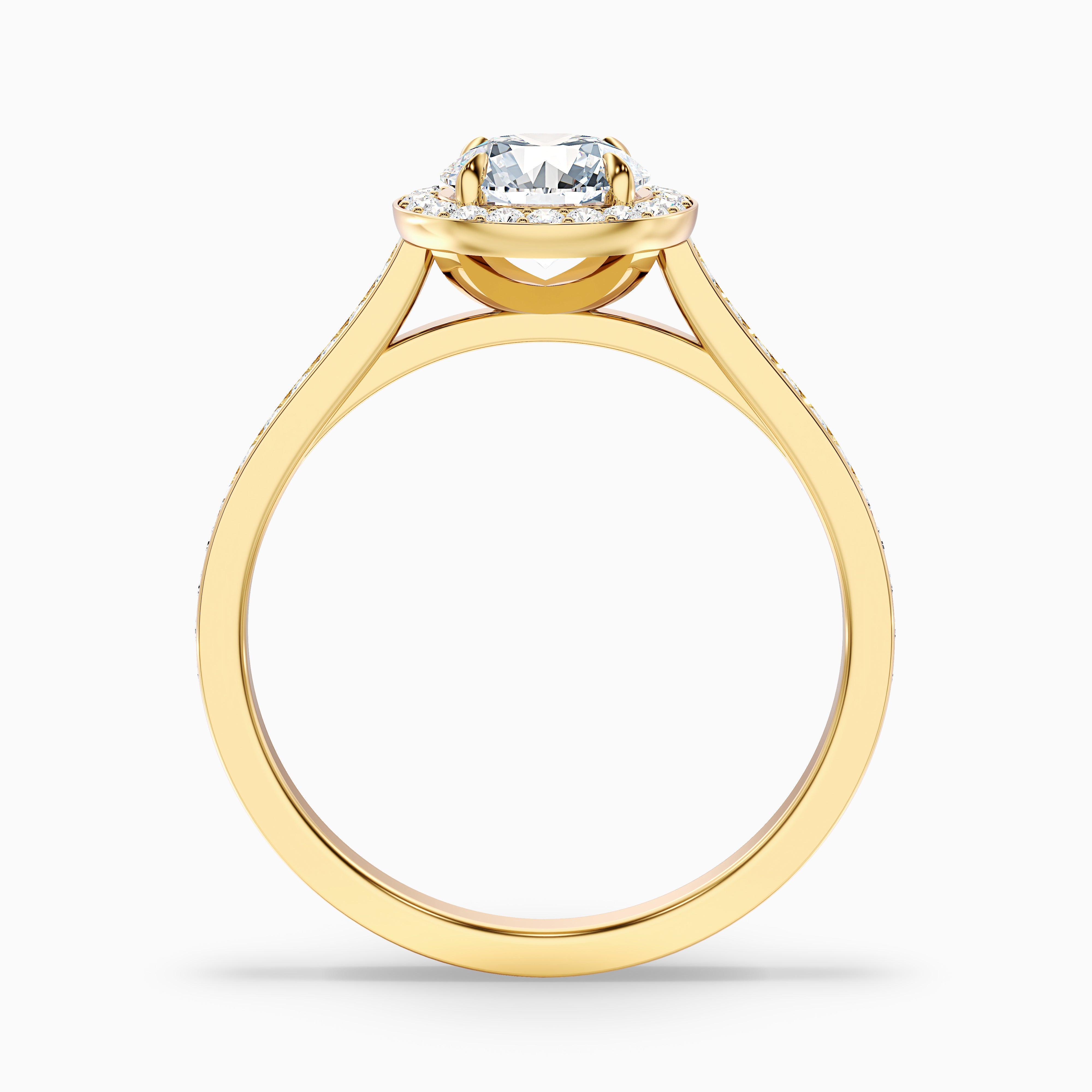 Kassandra Round Halo Channel Set Lab Grown Diamond Ring