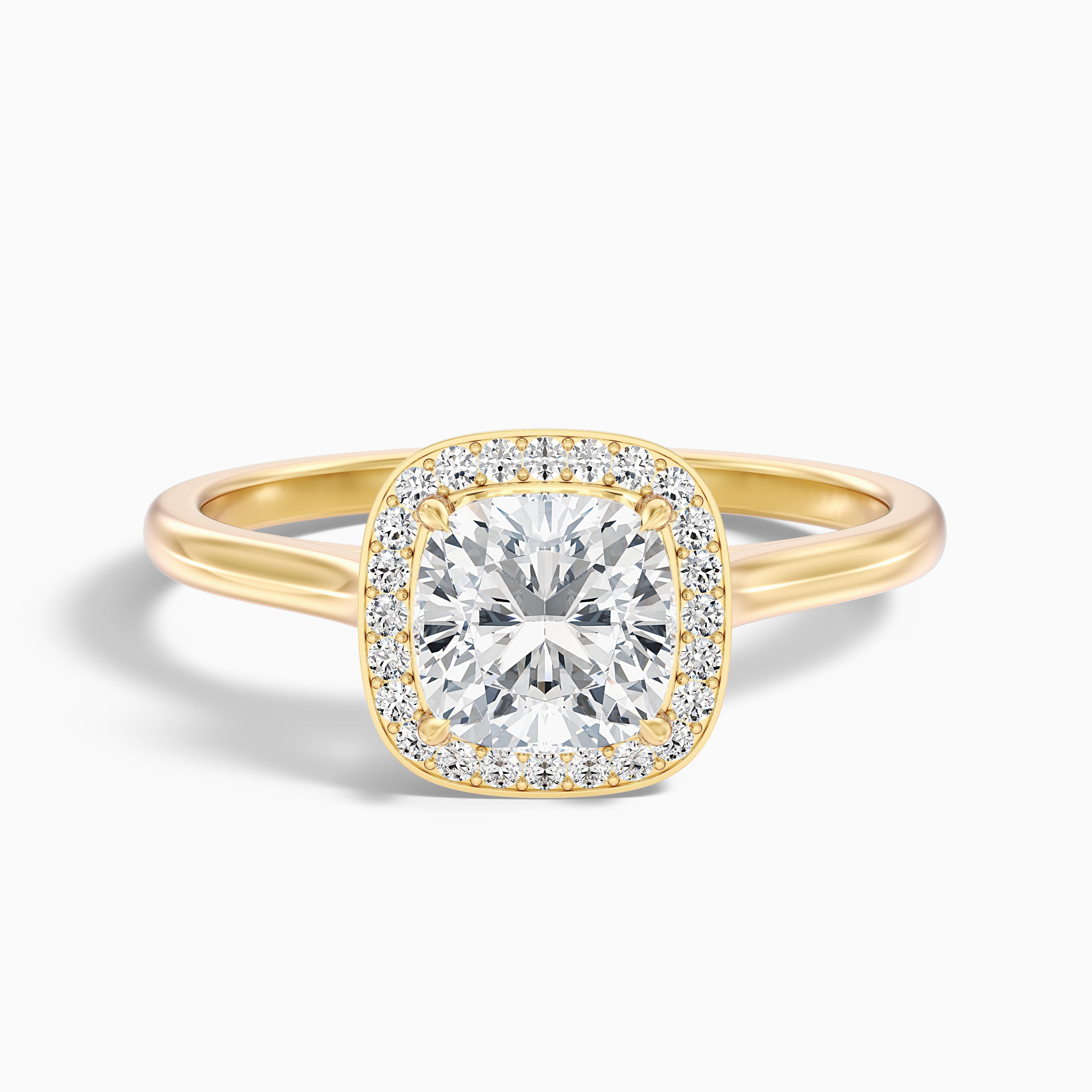 Katelyn Cushion Halo Moissanite Ring
