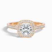Kennedi Cushion Halo Channel Set Moissanite Ring