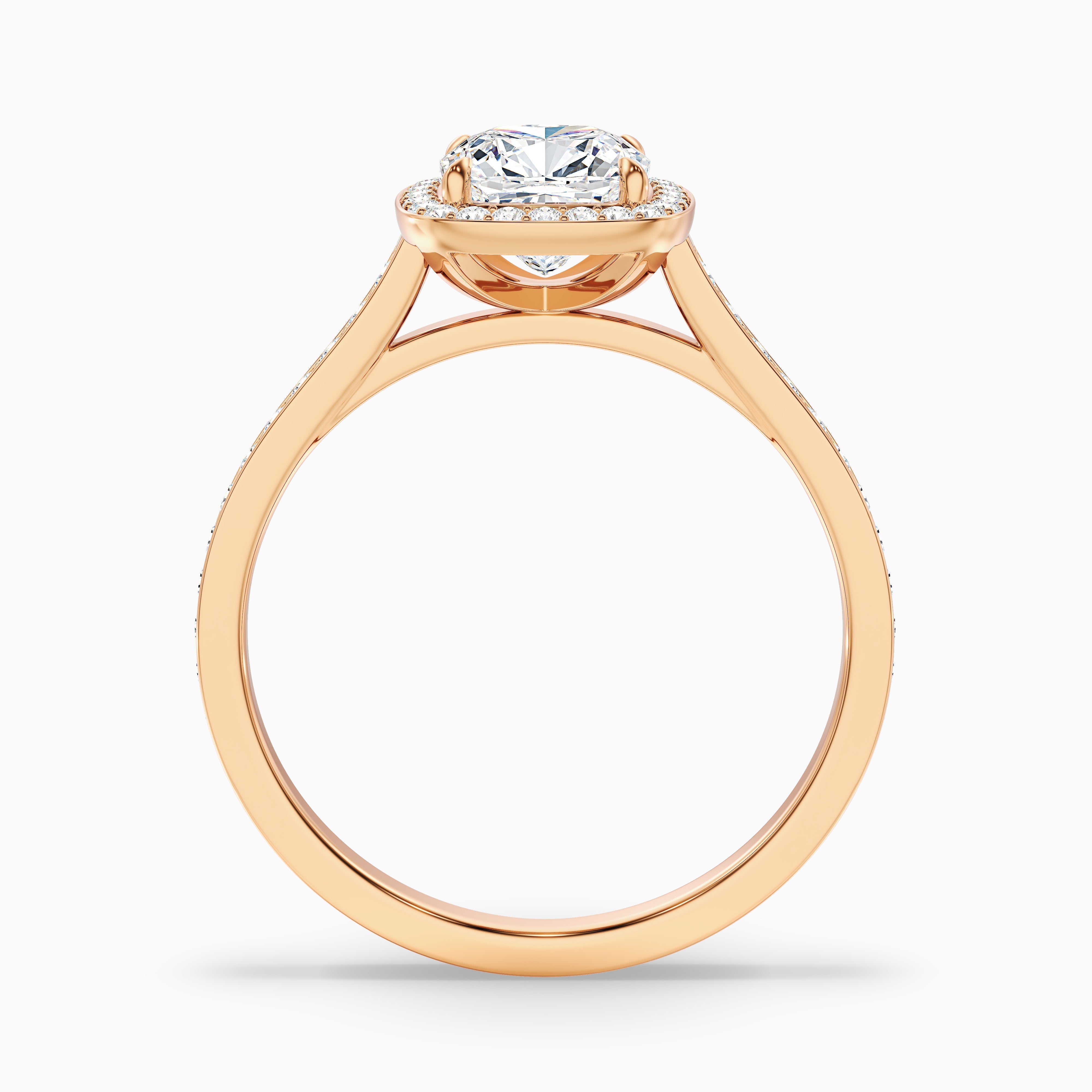 Kennedi Cushion Halo Channel Set Moissanite Ring