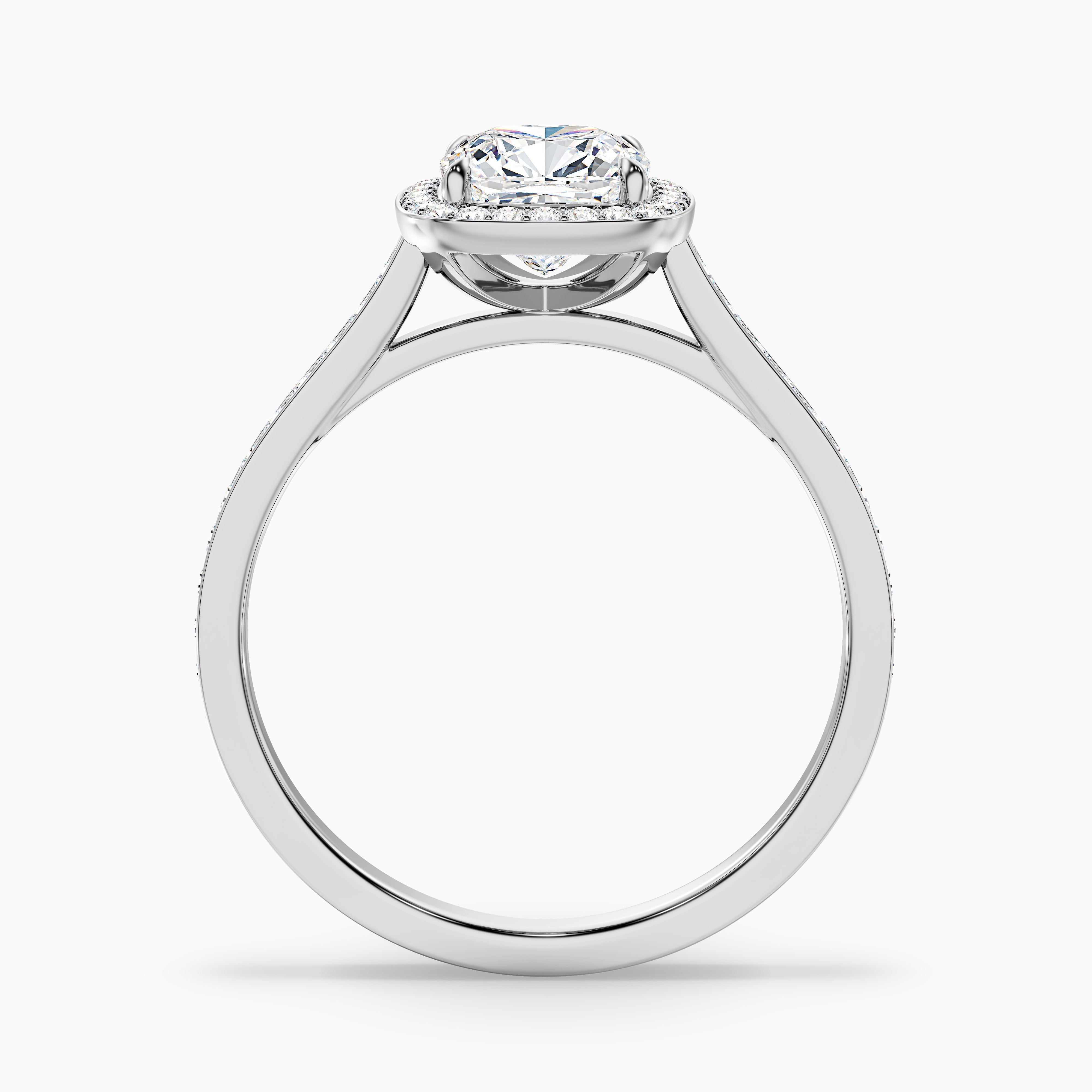 Kennedi Cushion Halo Channel Set Moissanite Ring