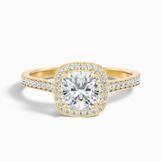 Kennedi Cushion Halo Channel Set Lab Grown Diamond Ring