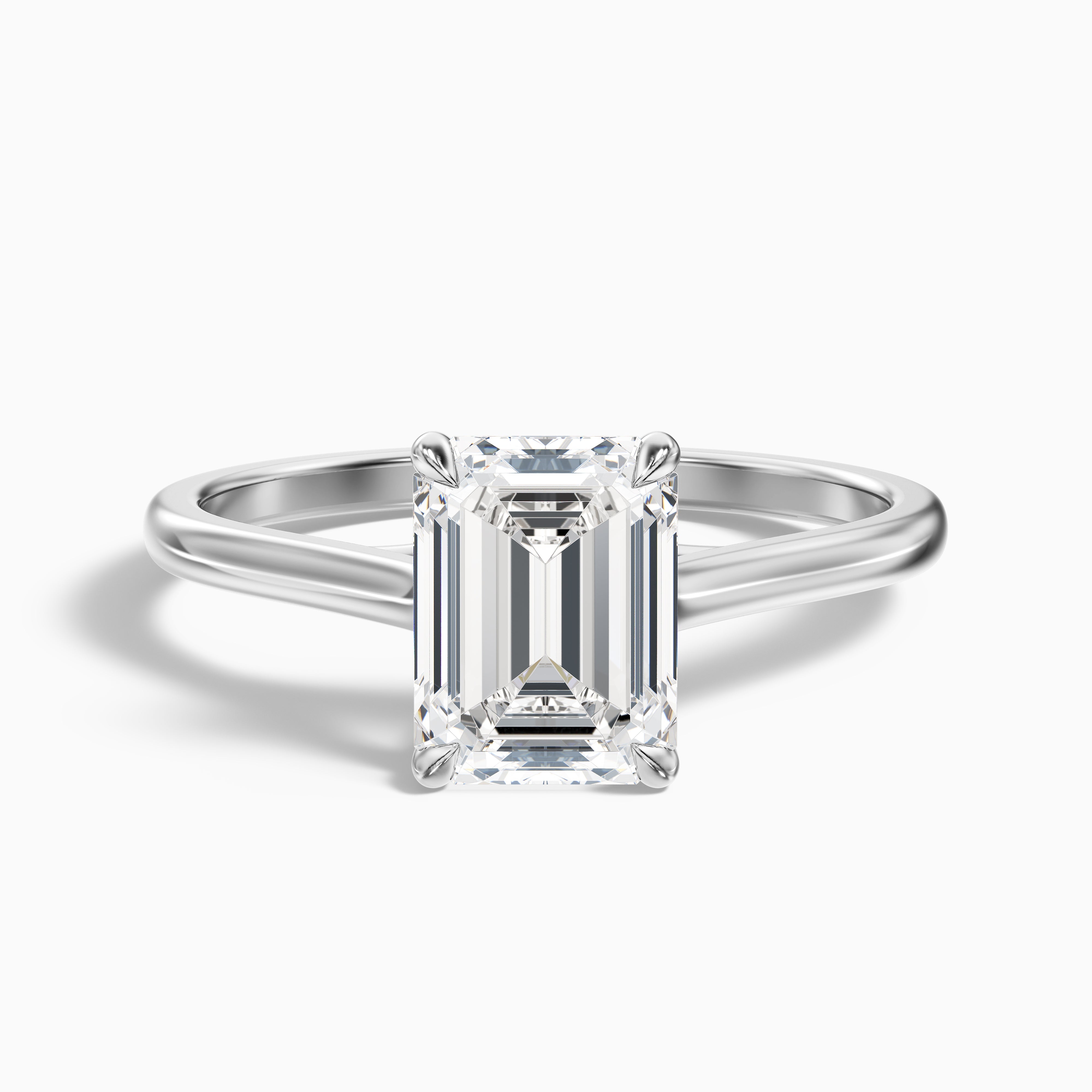 Kimberly Emerald Solitaire Moissanite Ring