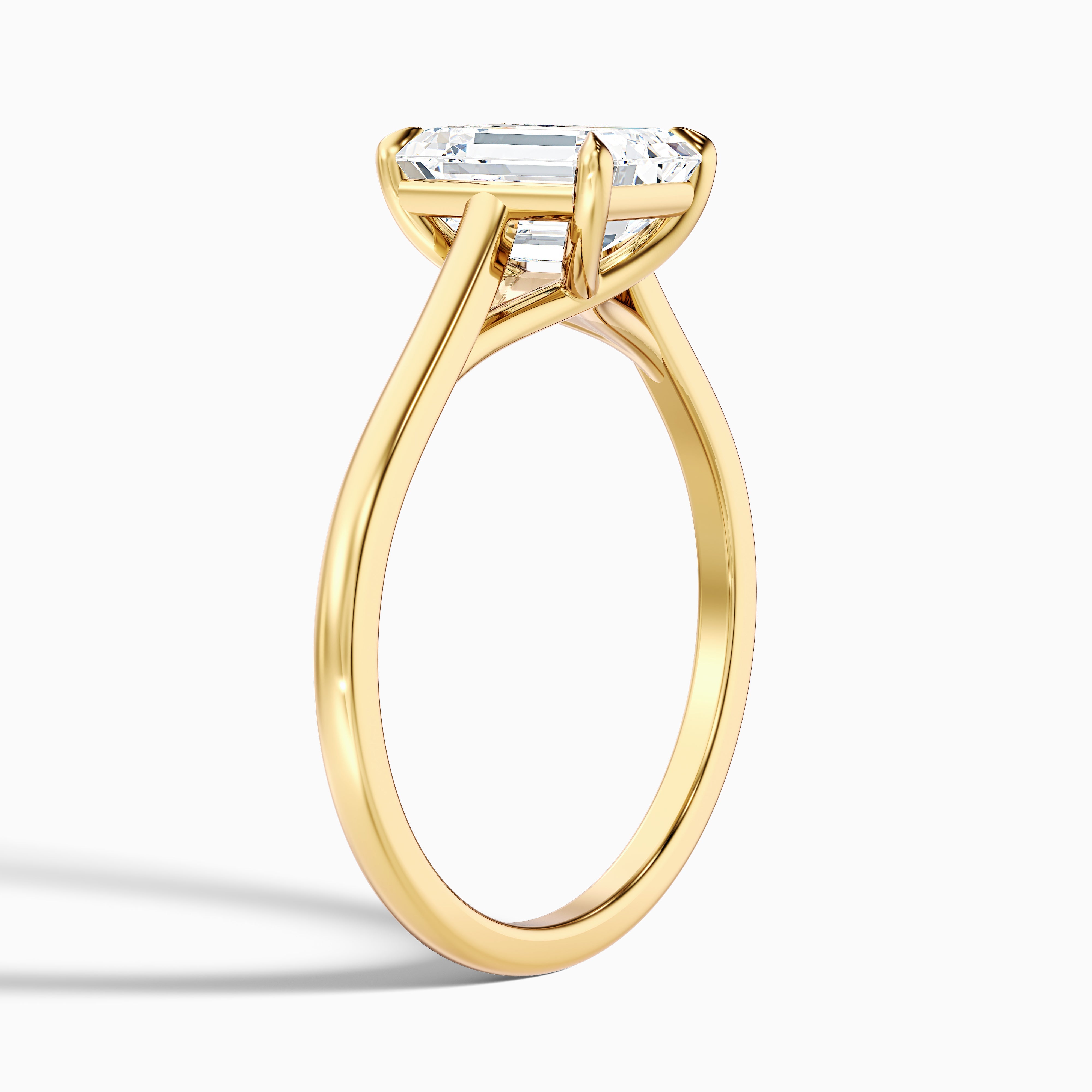 Kimberly Emerald Solitaire Moissanite Ring