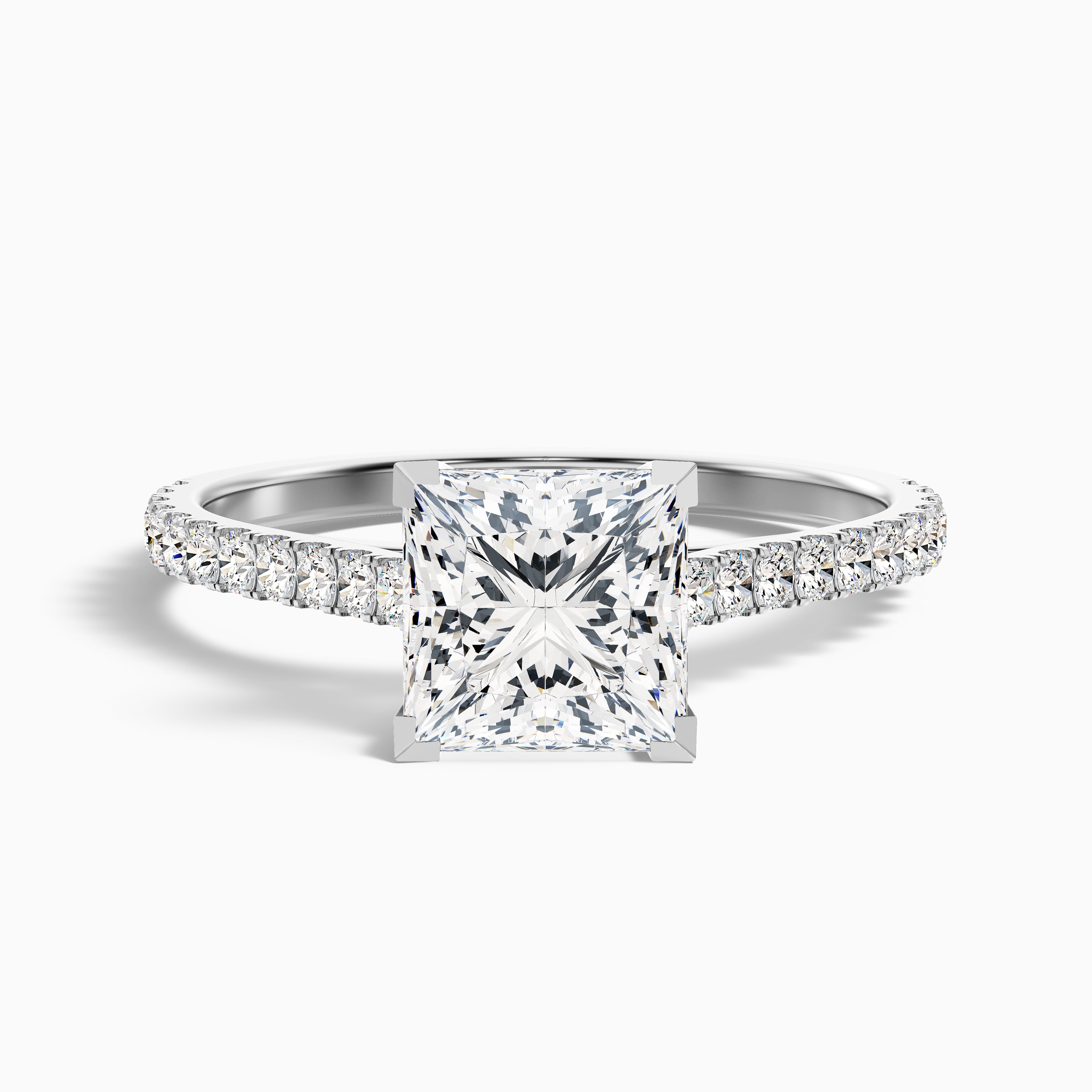Lauren Princess Side Stone Lab Grown Diamond Ring