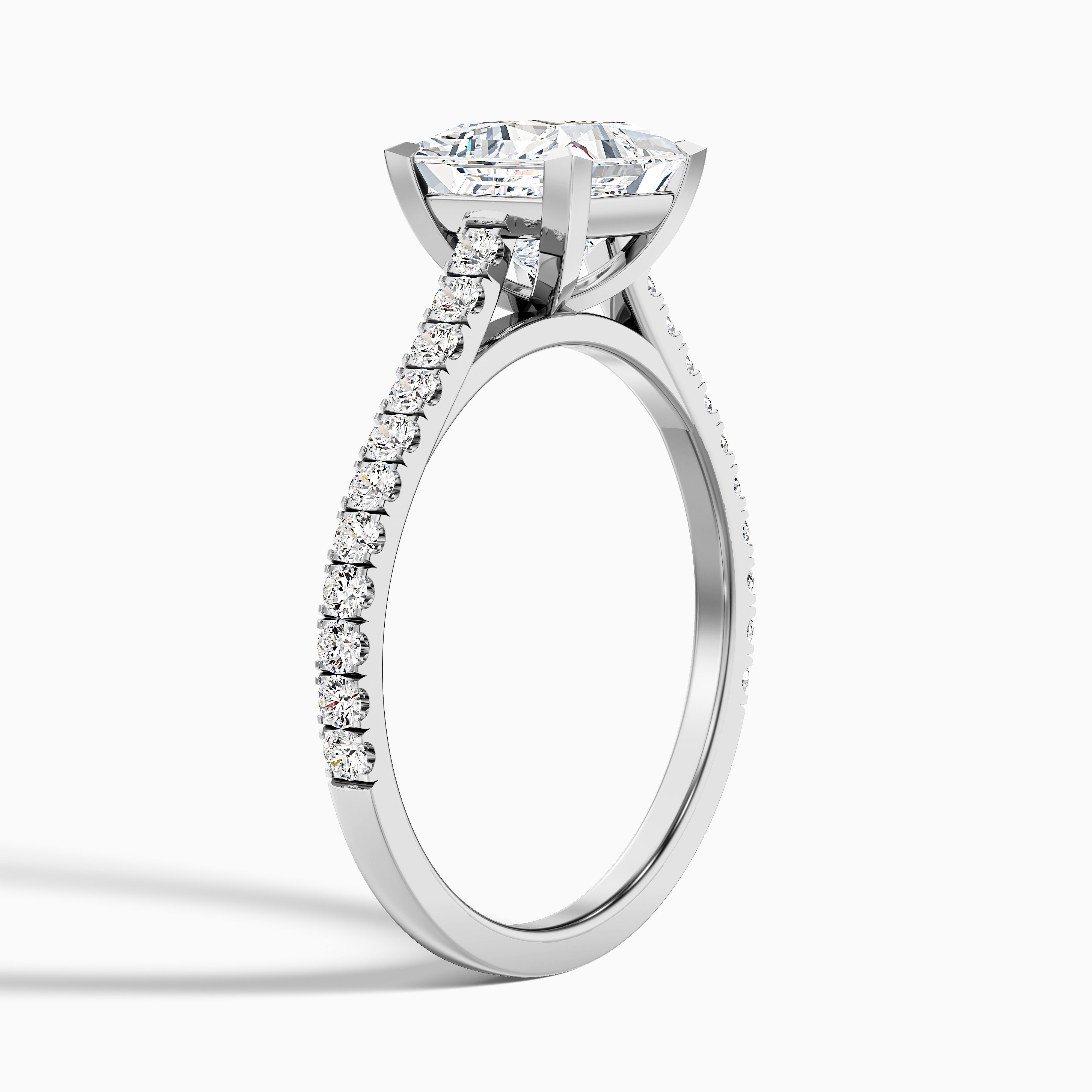 Lauren Princess Side Stone Lab Grown Diamond Ring