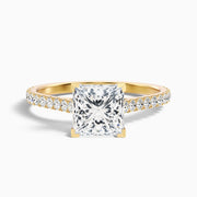Lauren Princess Side Stone Lab Grown Diamond Ring