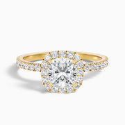 Lindsey Cushion Pave Halo Lab Grown Diamond Ring
