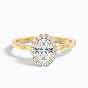 Louisa Oval Cut Halo Lab Grown Diamond Engagement Ring