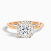 Mackenzie Cushion Halo Moissanite Ring