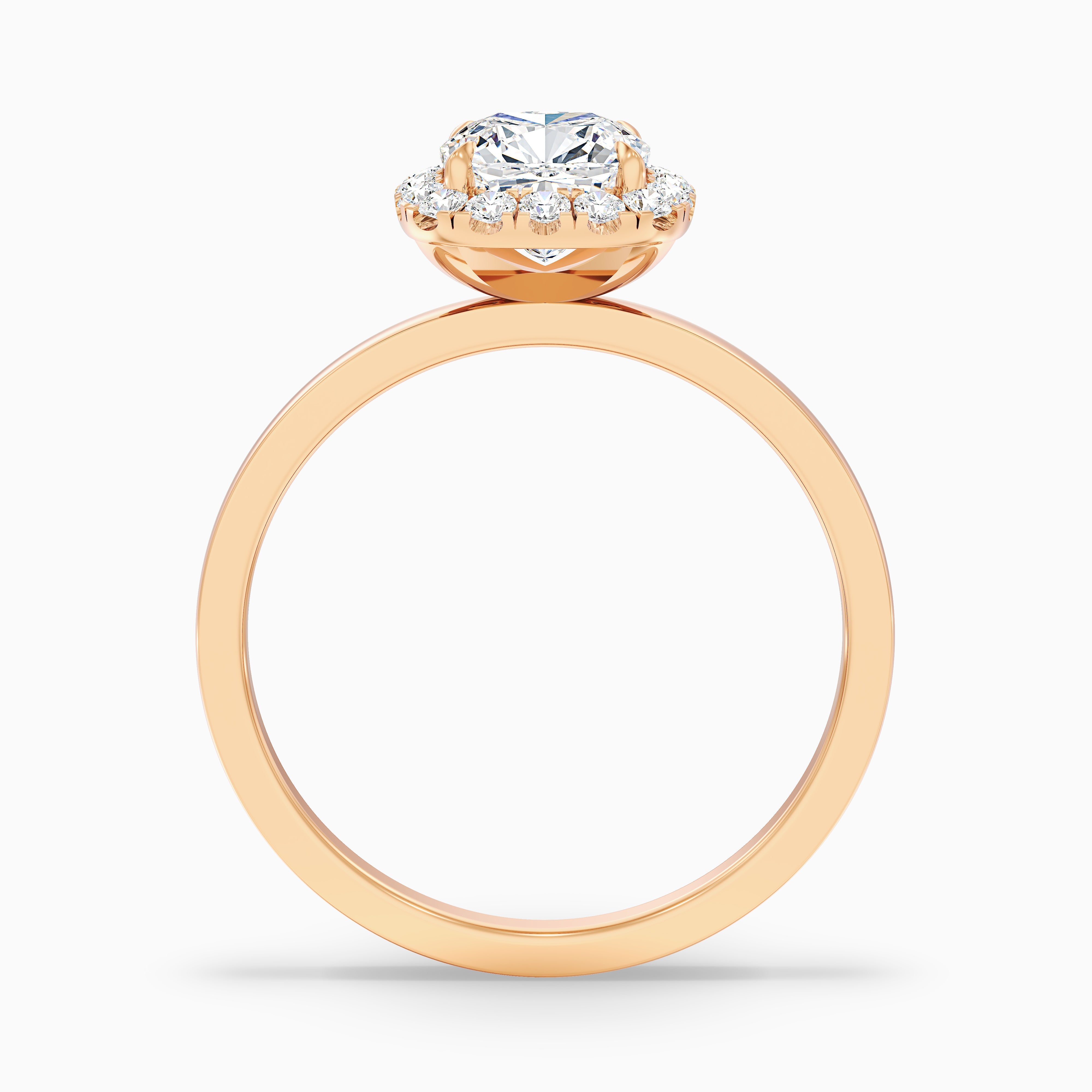 Mackenzie Cushion Halo Moissanite Ring