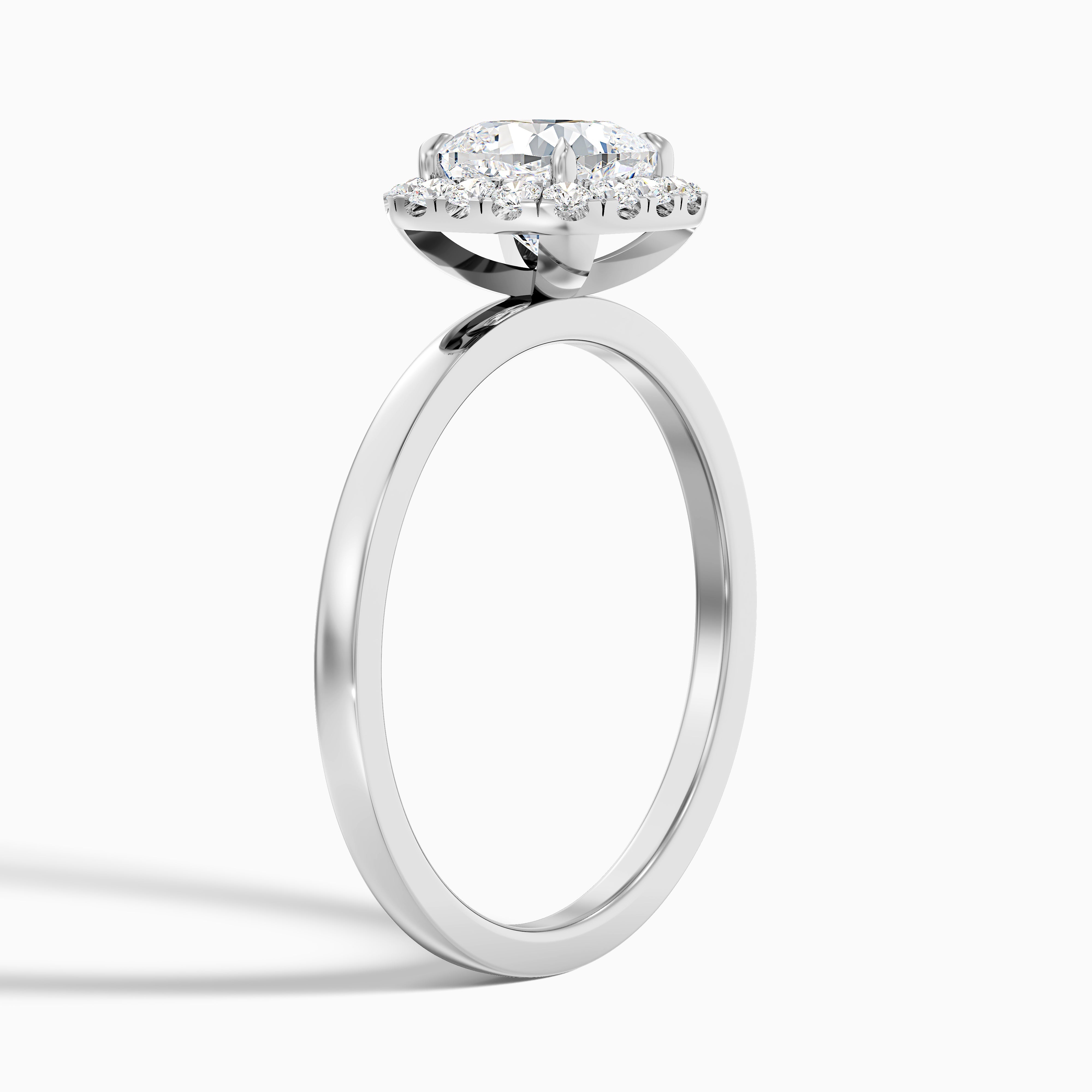 Mackenzie Cushion Halo Moissanite Ring