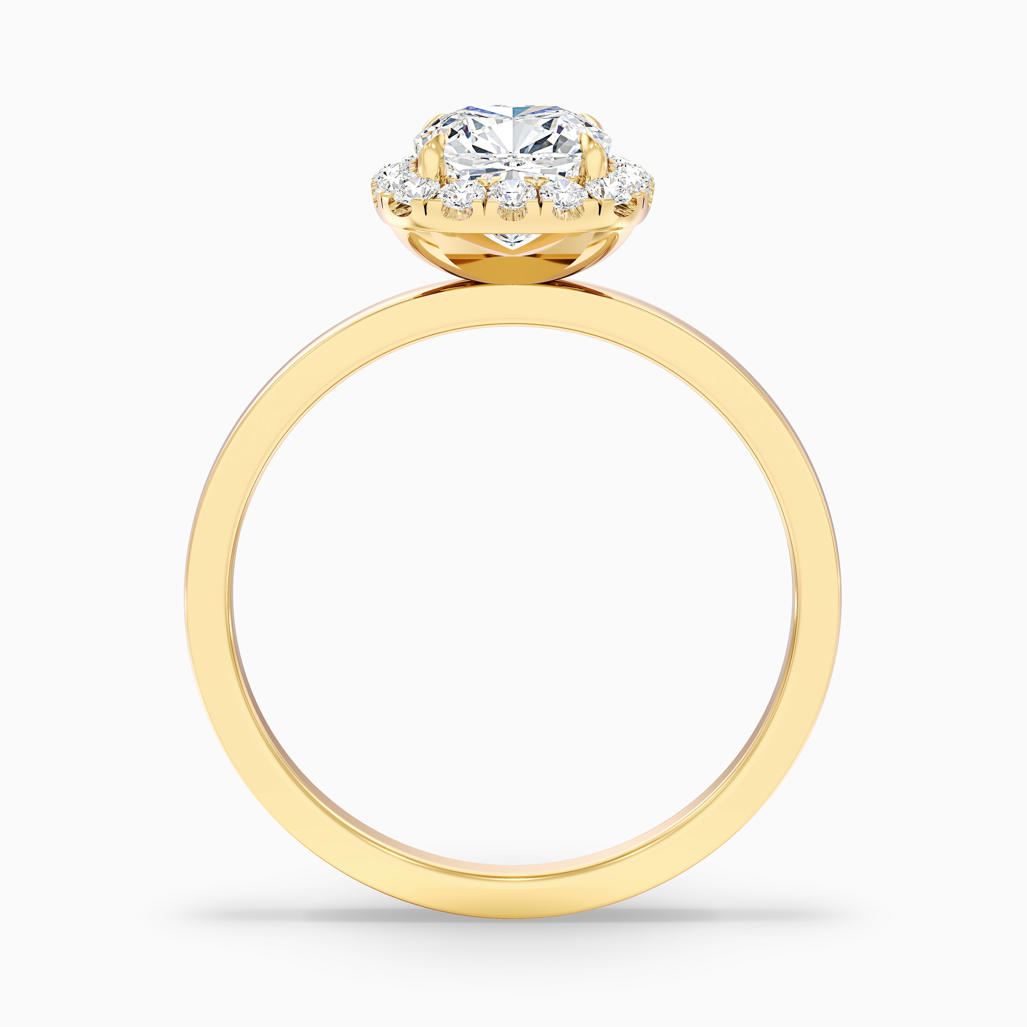 Mackenzie Cushion Halo Moissanite Ring