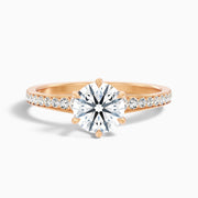 Madison Round Side Stone Channel Set Moissanite Ring