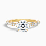 Magnolia Round Side Stone Lab Grown Diamond Ring