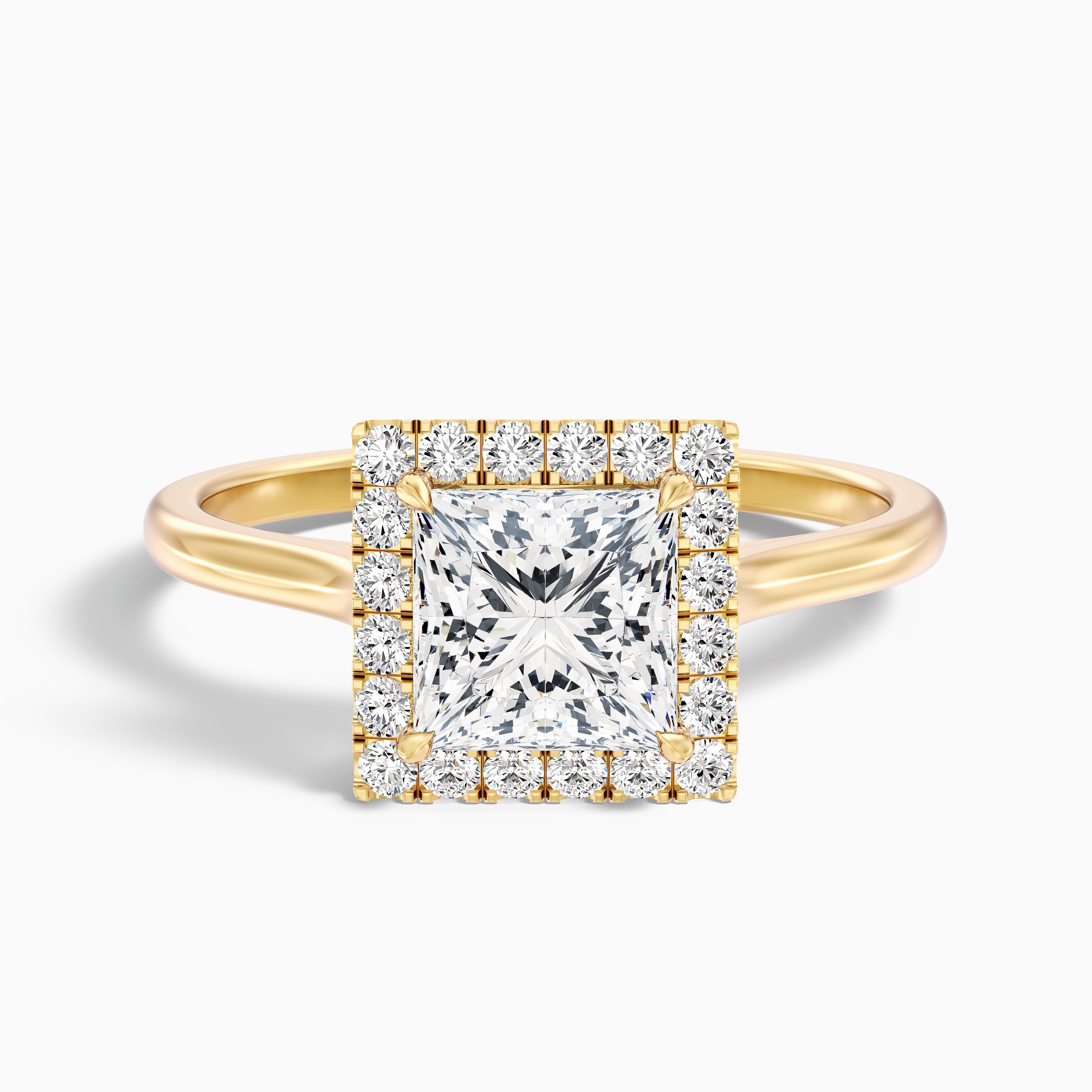 Makayla Princess Halo Lab Grown Diamond Ring