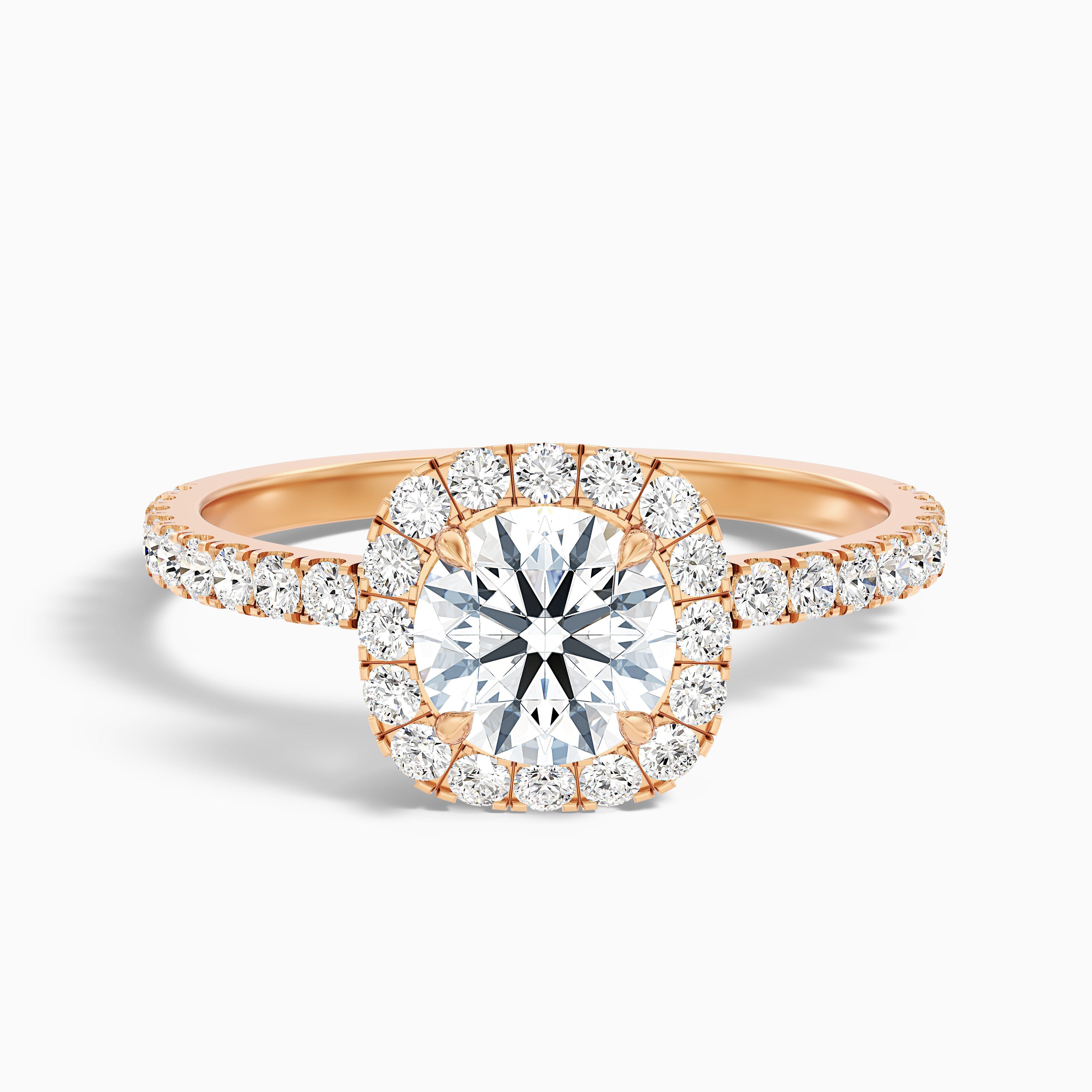 Mariella Round Pave Halo Moissanite Ring