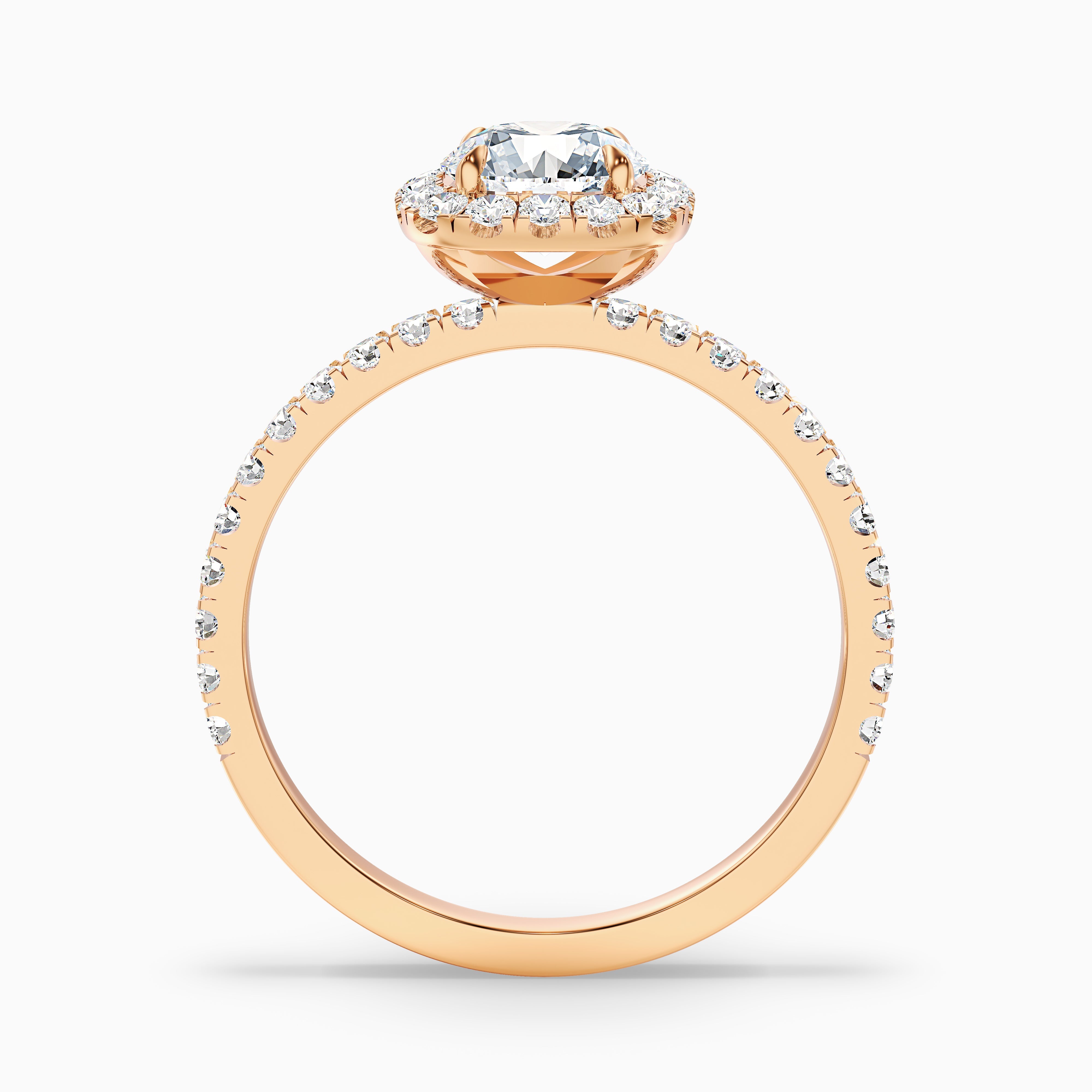 Mariella Round Pave Halo Moissanite Ring