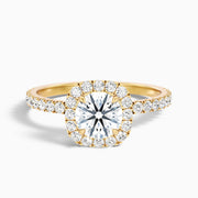 Mariella Round Pave Halo Lab Grown Diamond Ring