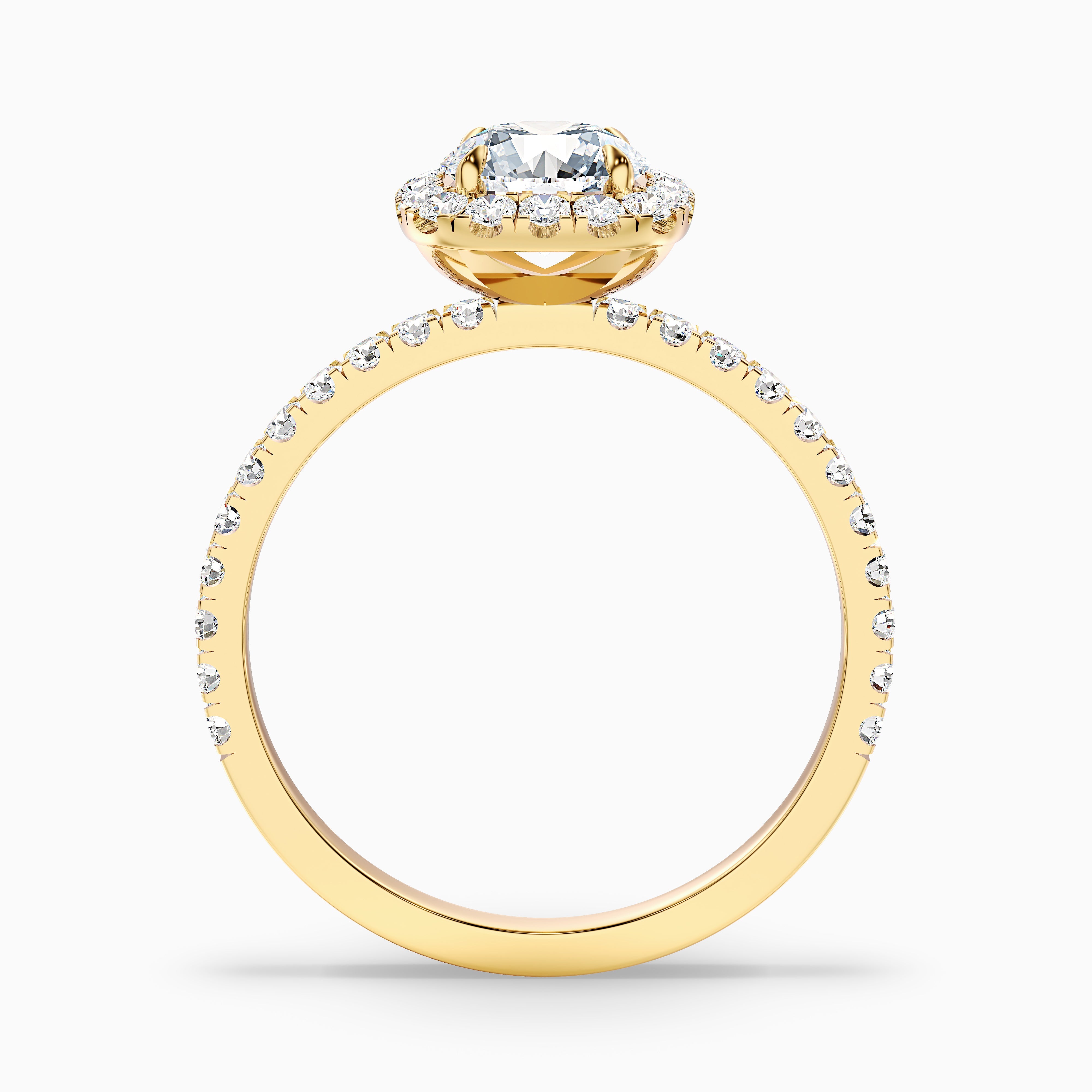 Mariella Round Pave Halo Moissanite Ring