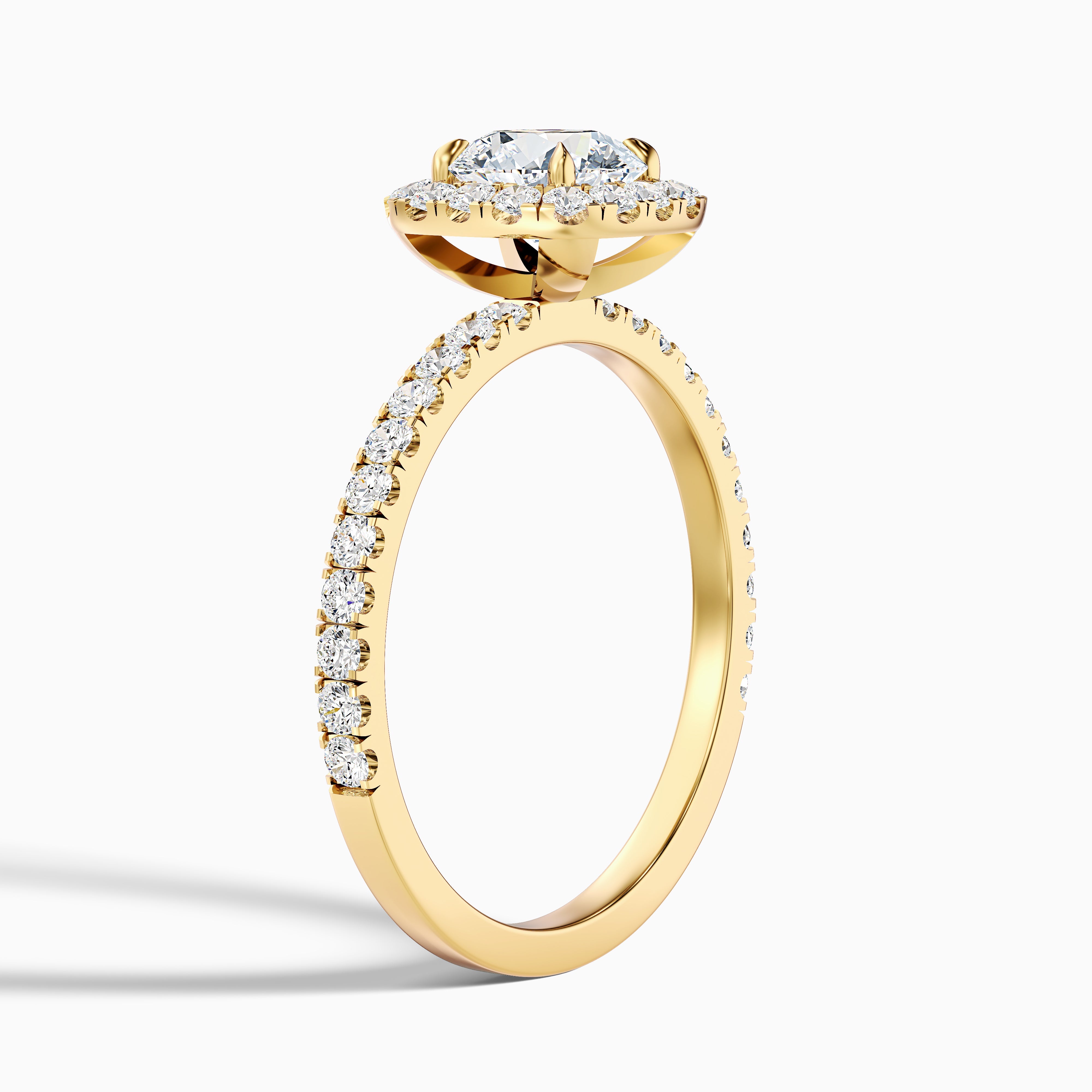 Mariella Round Pave Halo Moissanite Ring