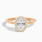 Marigold Oval Halo Moissanite Ring