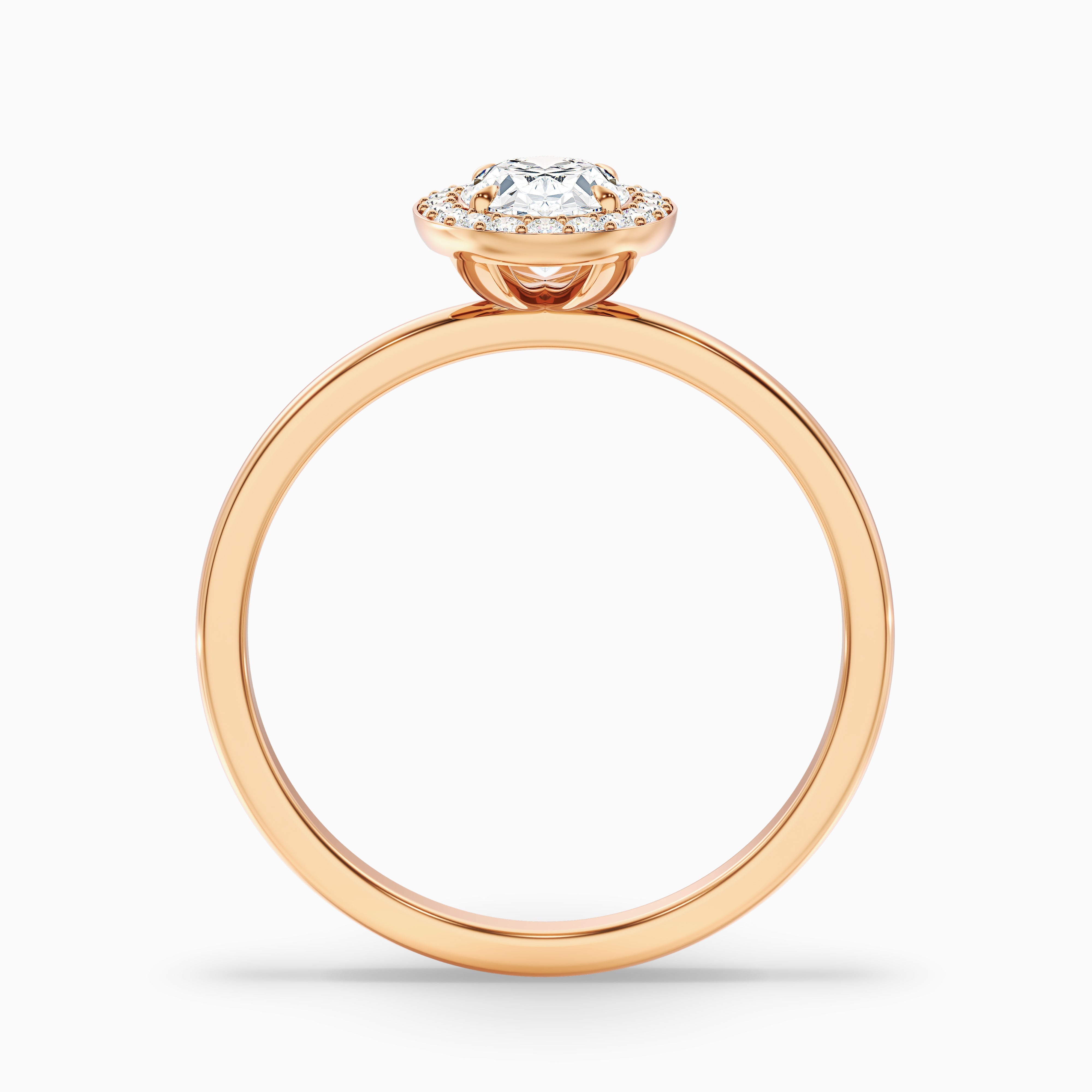 Marigold Oval Halo Moissanite Ring
