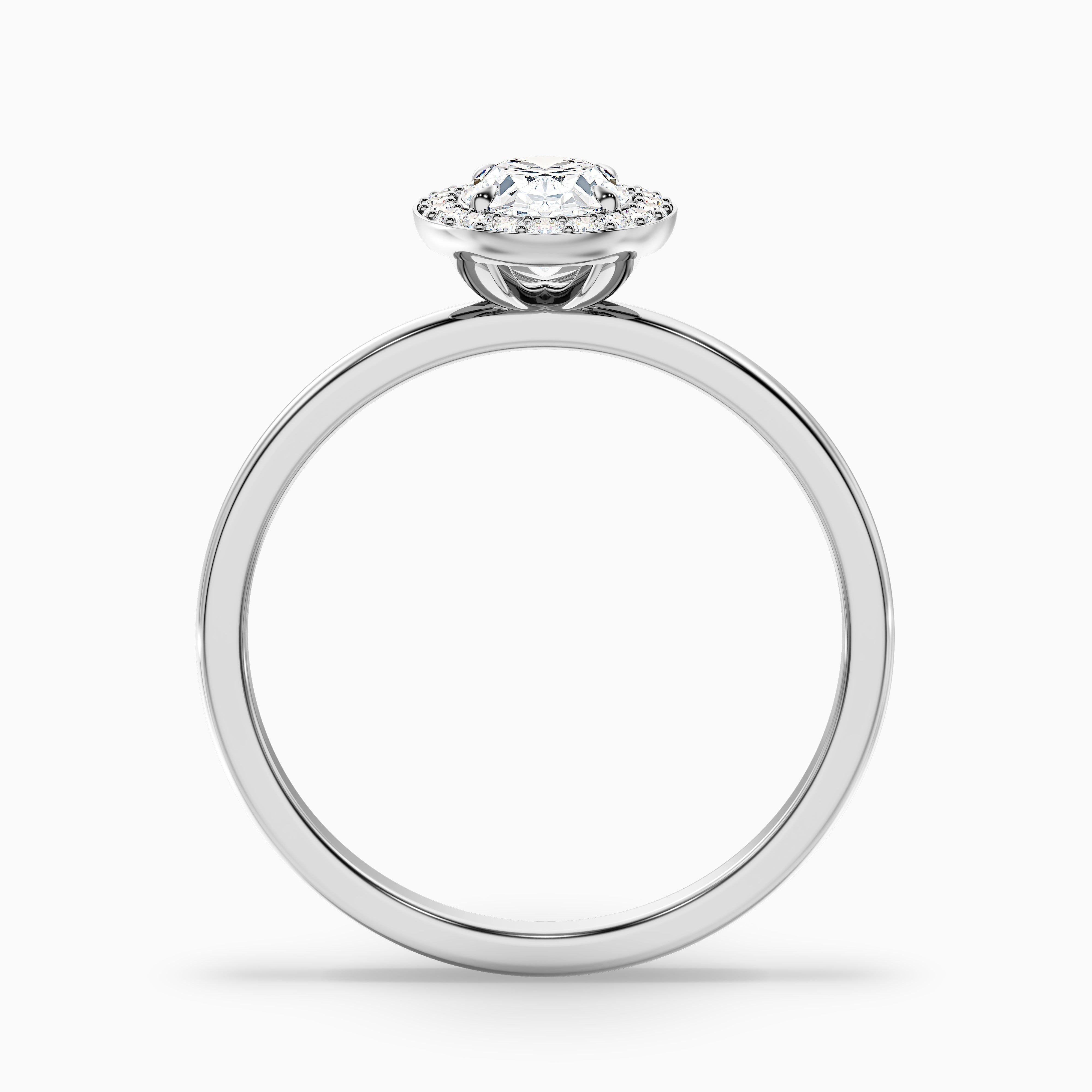 Marigold Oval Halo Moissanite Ring