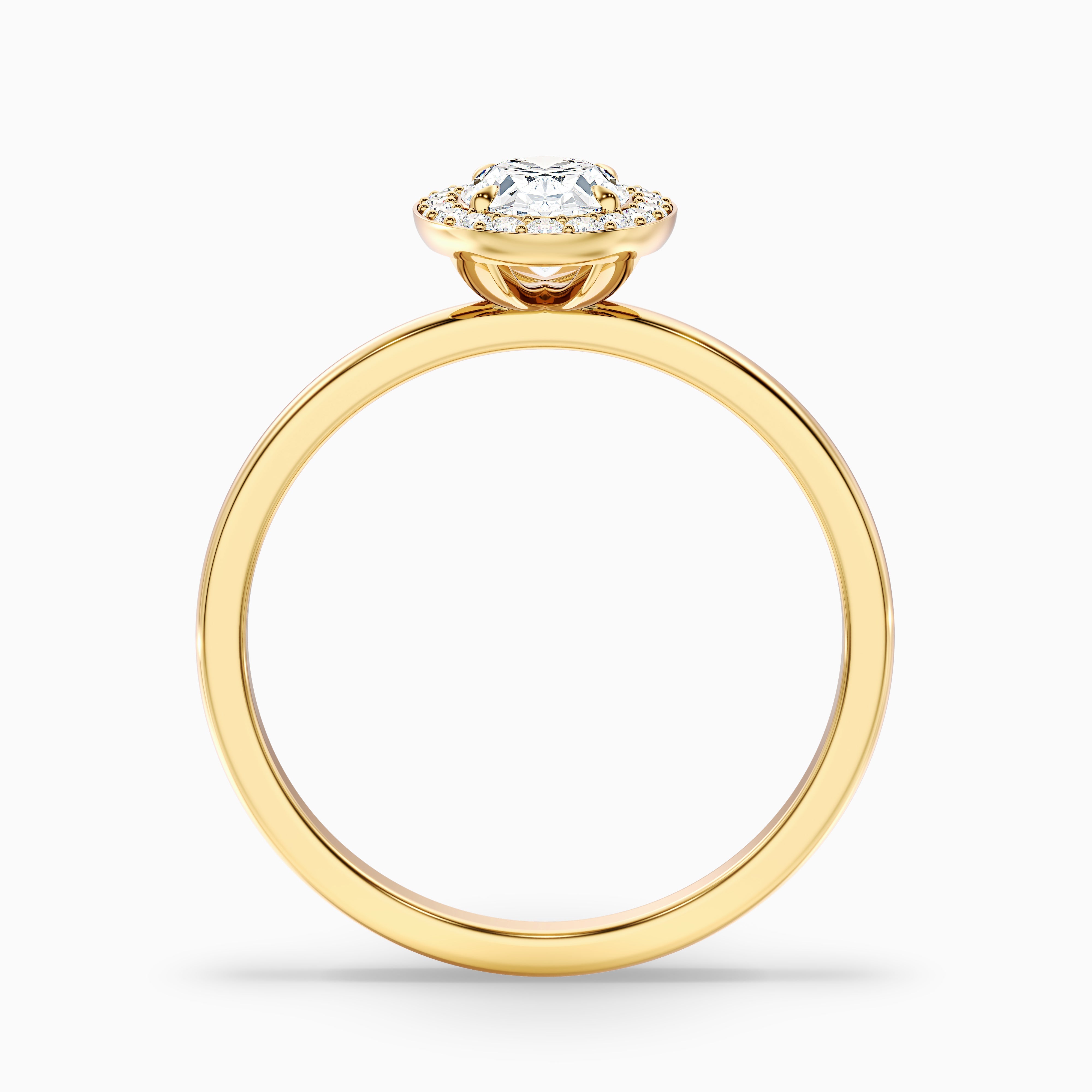Marigold Oval Halo Moissanite Ring