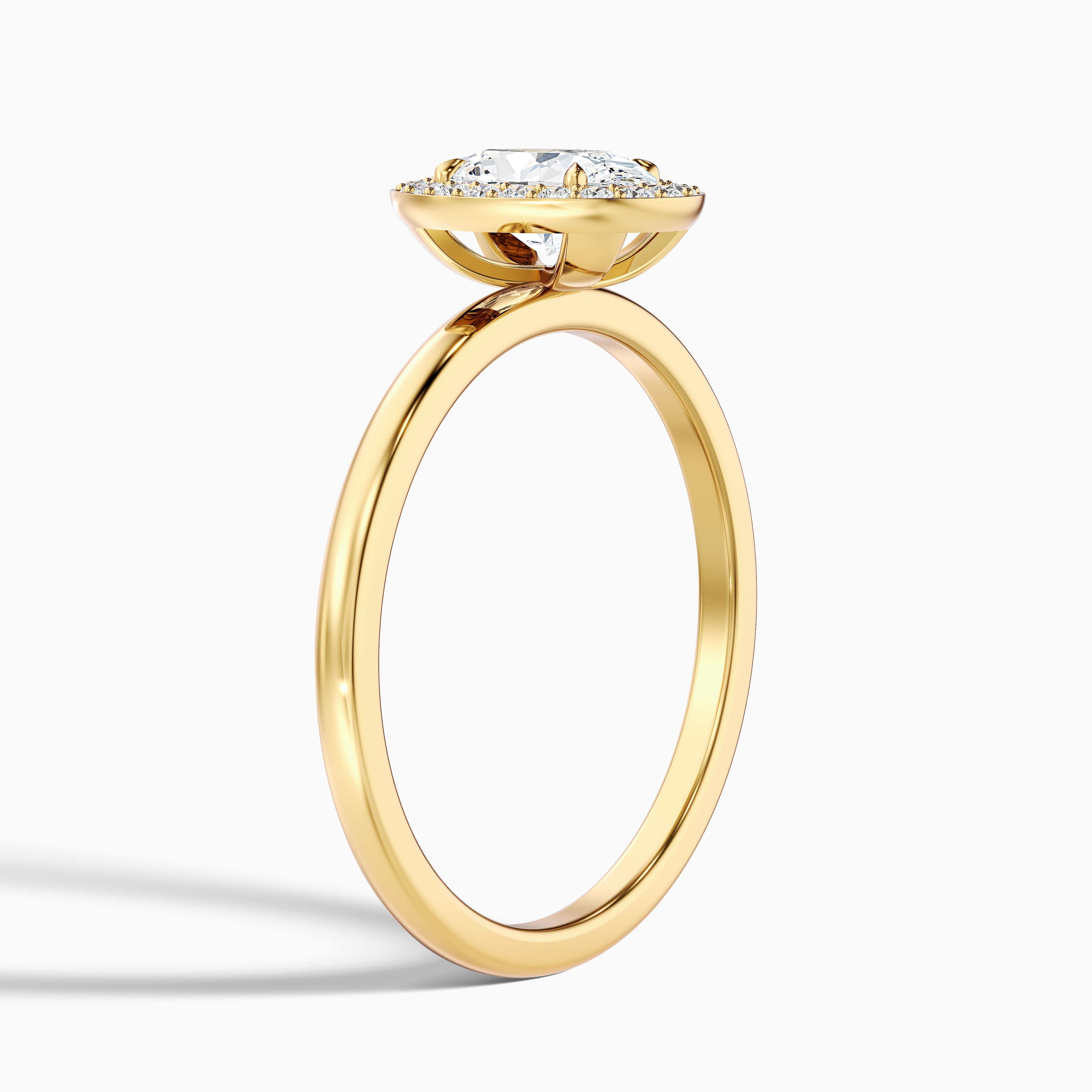 Marigold Oval Halo Moissanite Ring
