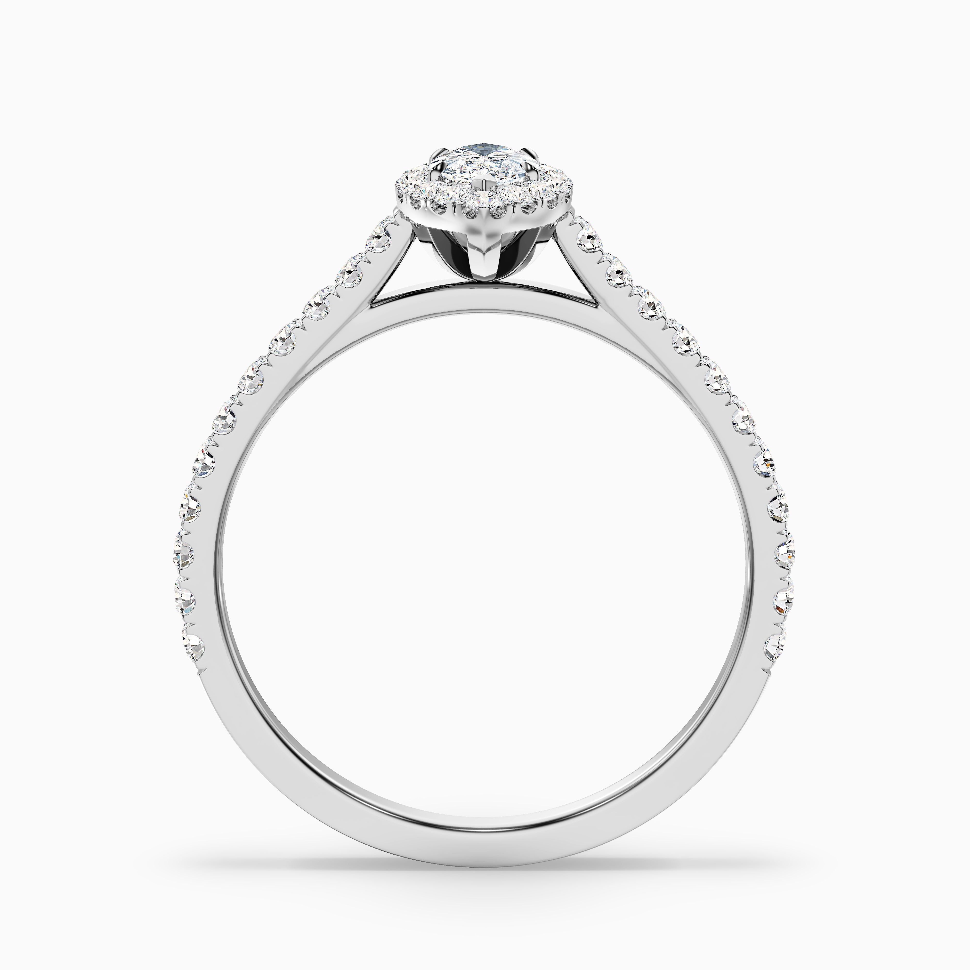 Marissa Marquise Pave Halo Lab Grown Diamond Ring