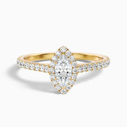 Marissa Marquise Pave Halo Lab Grown Diamond Ring