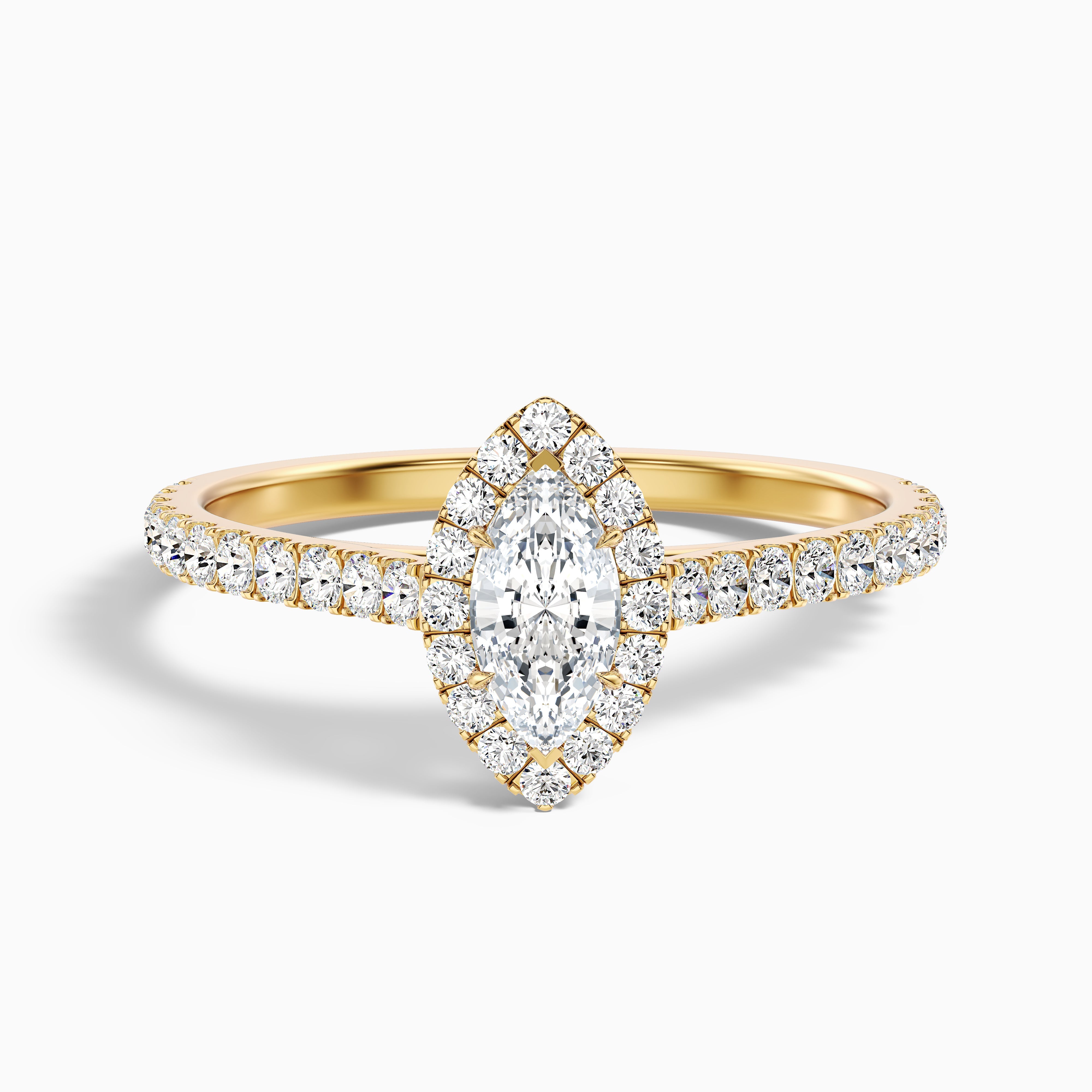 Marissa Marquise Pave Halo Lab Grown Diamond Ring