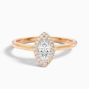 Michelle Marquise Halo Moissanite Ring