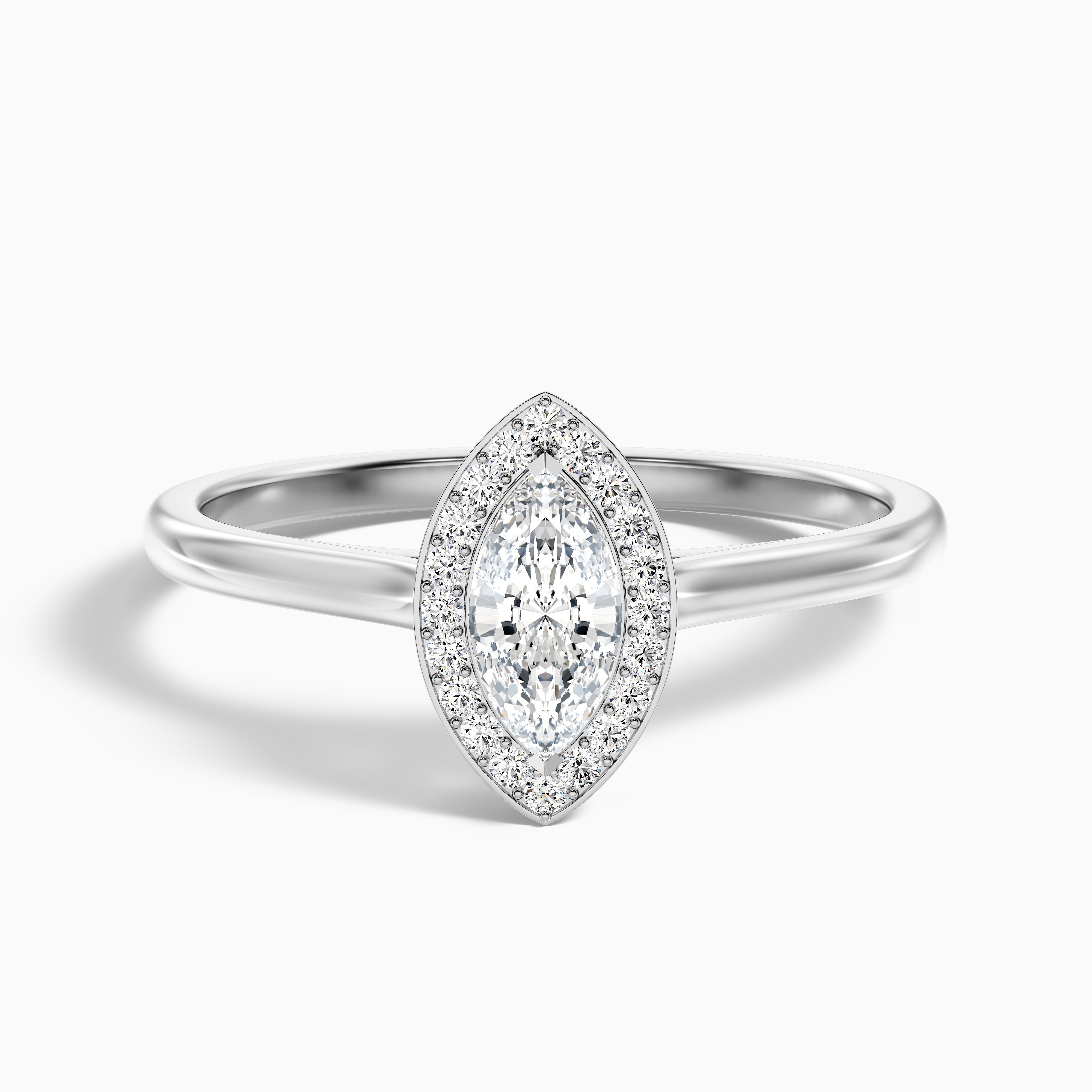 Michelle Marquise Halo Moissanite Ring