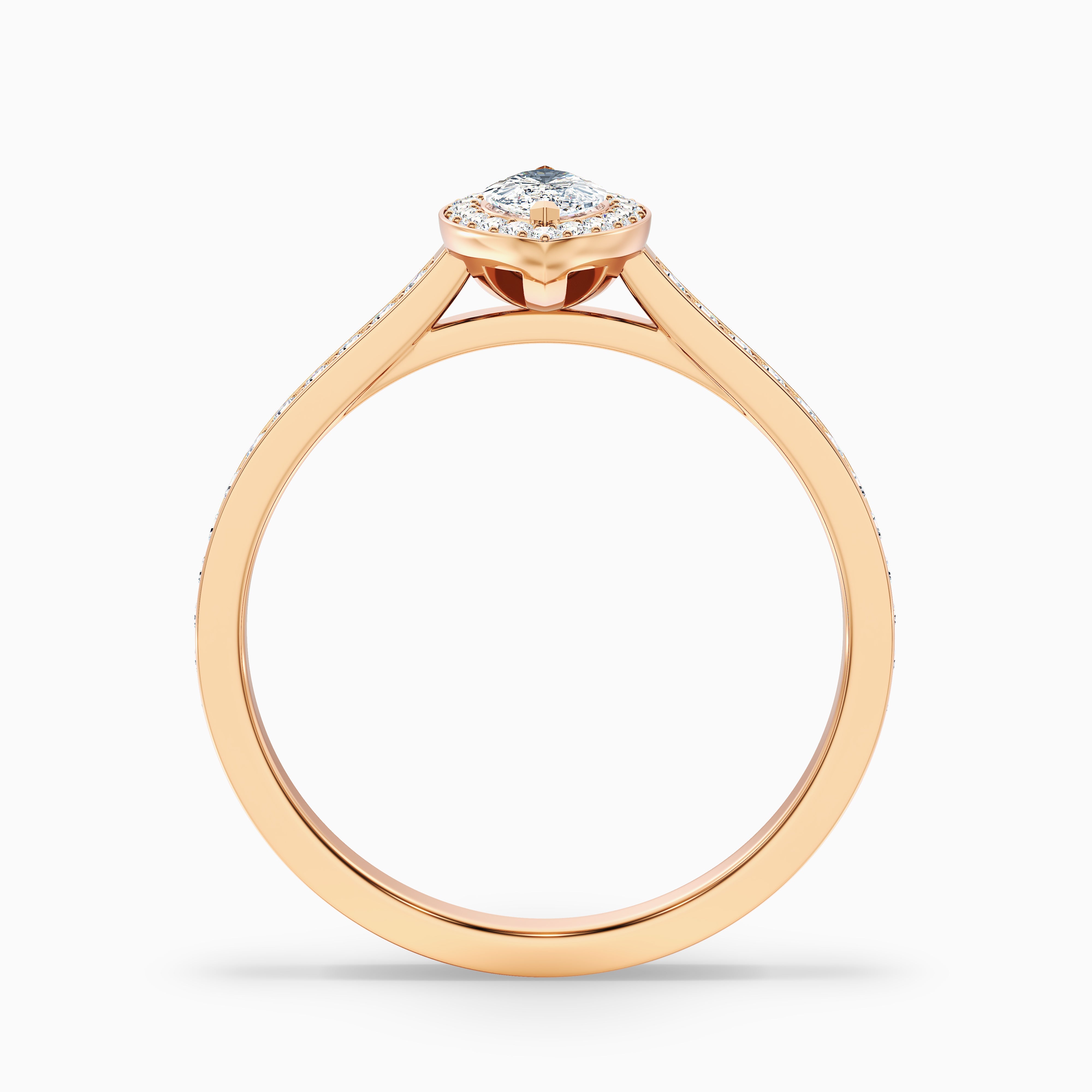 Natalie Marquise Halo Channel Set Moissanite Ring
