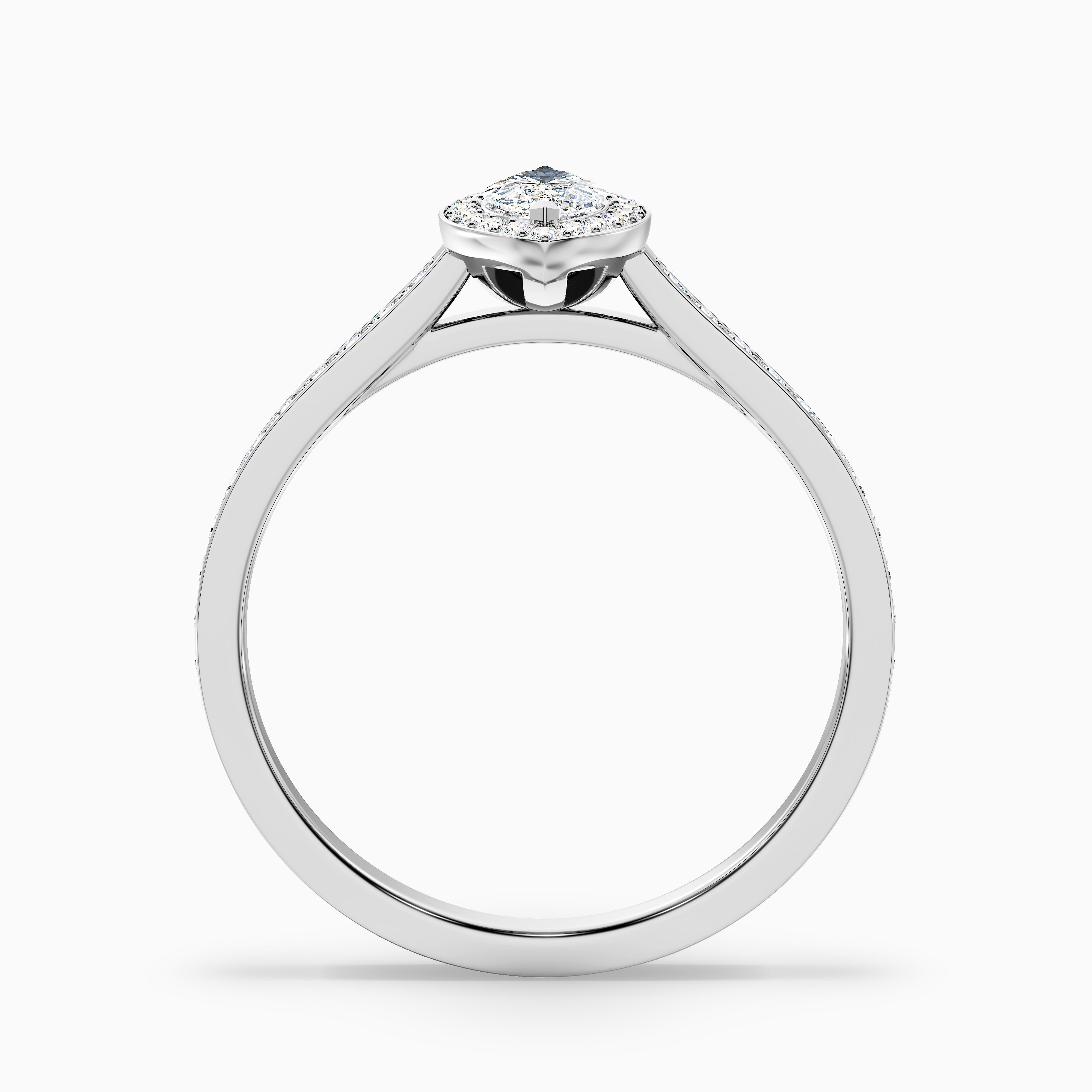 Natalie Marquise Halo Channel Set Moissanite Ring