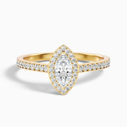 Natalie Marquise Halo Channel Set Lab Grown Diamond Ring