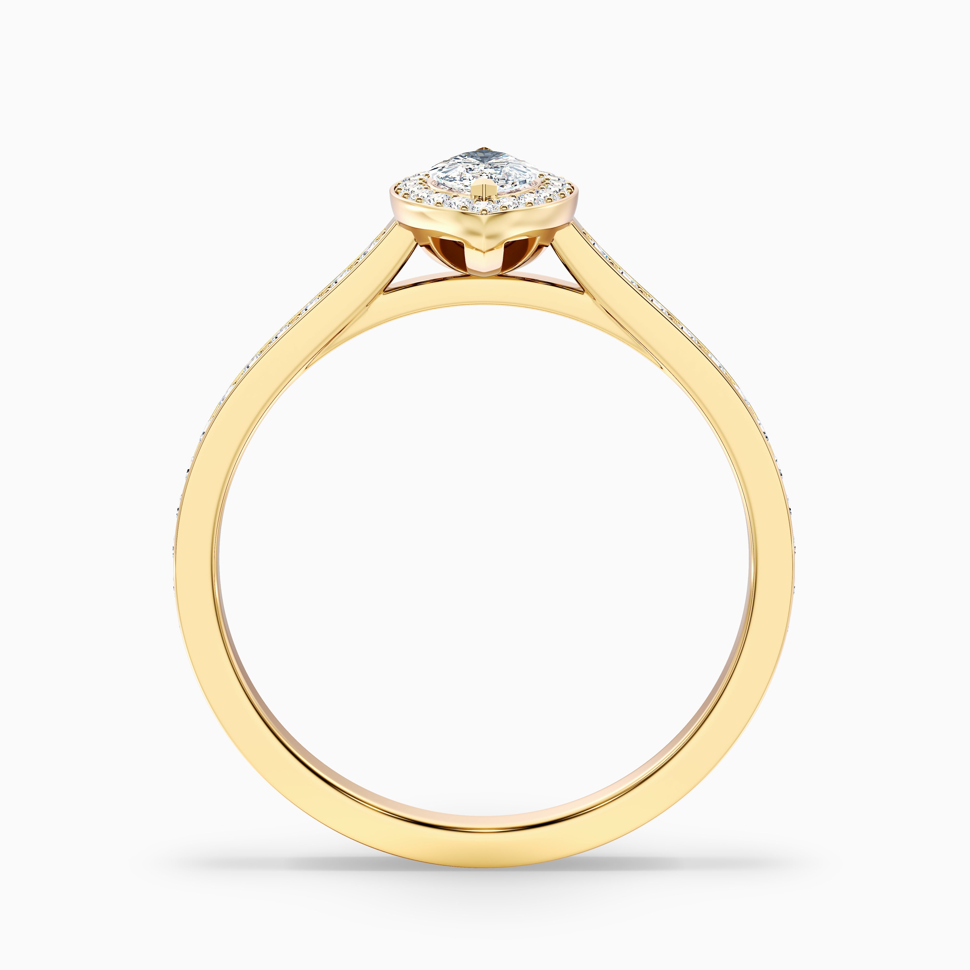 Natalie Marquise Halo Channel Set Moissanite Ring