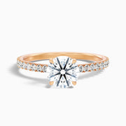 Rachelle Round Side Stone Moissanite Ring