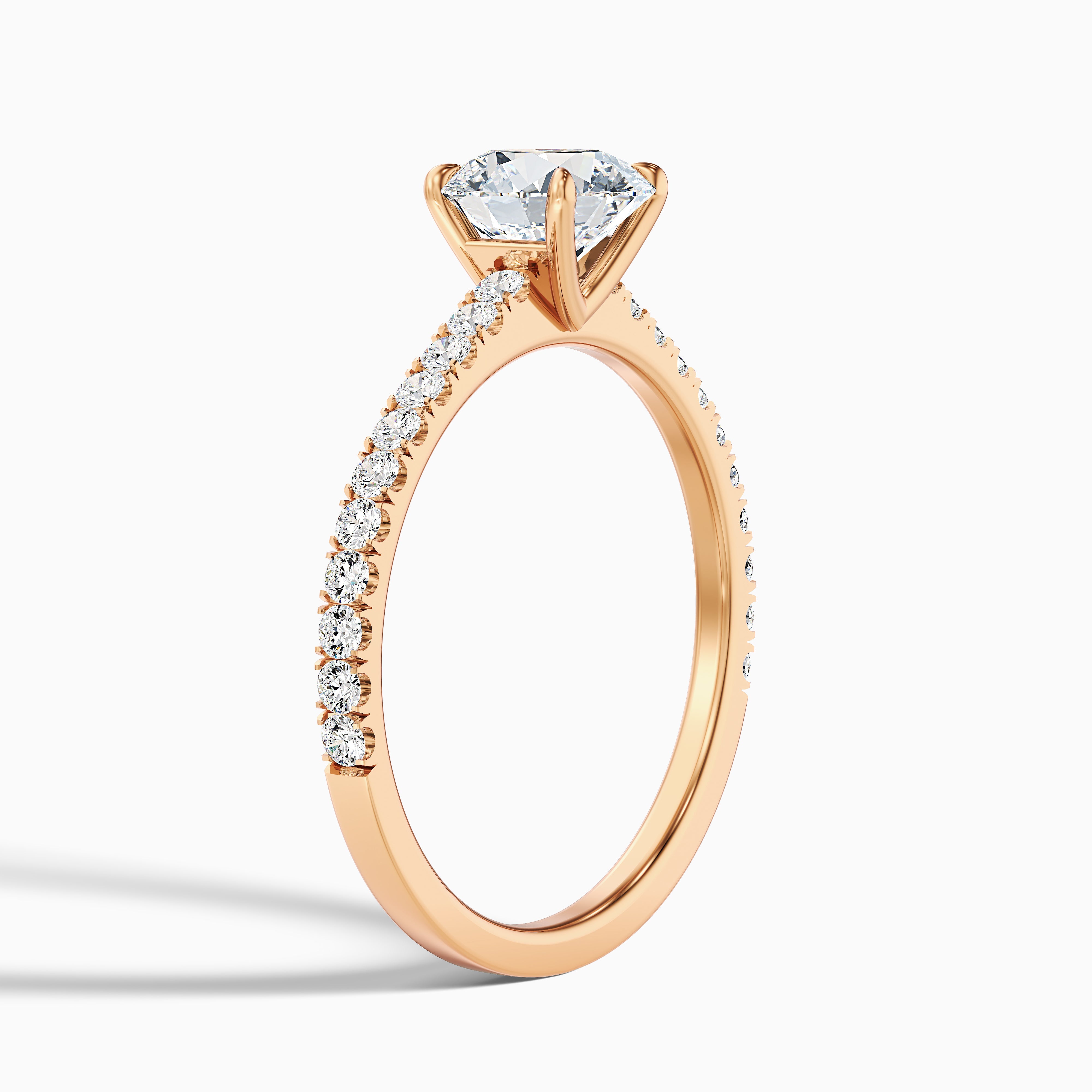 Rachelle Round Side Stone Moissanite Ring