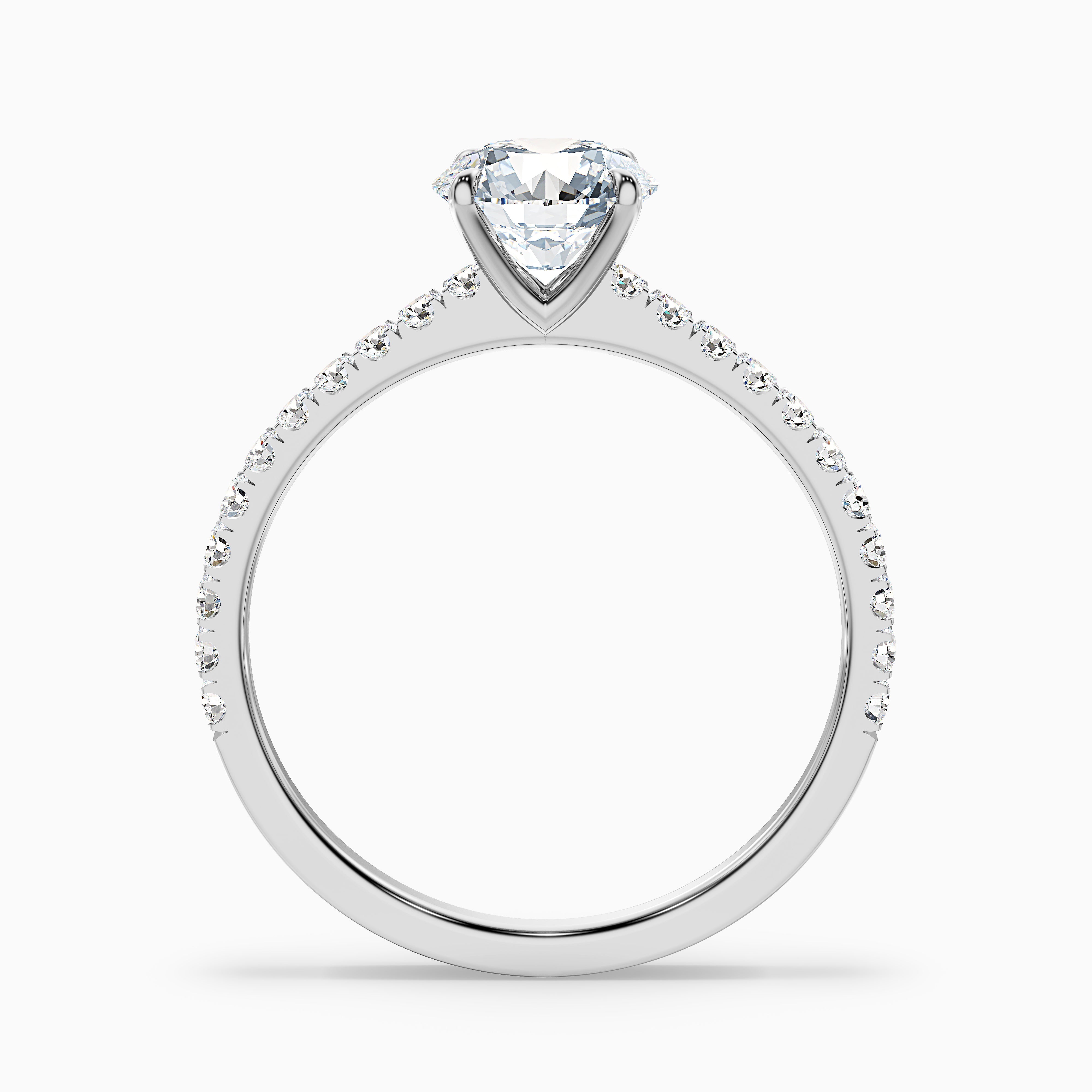 Rachelle Round Side Stone Moissanite Ring