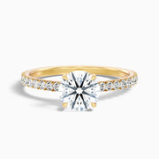 Rachelle Round Side Stone Lab Grown Diamond Ring