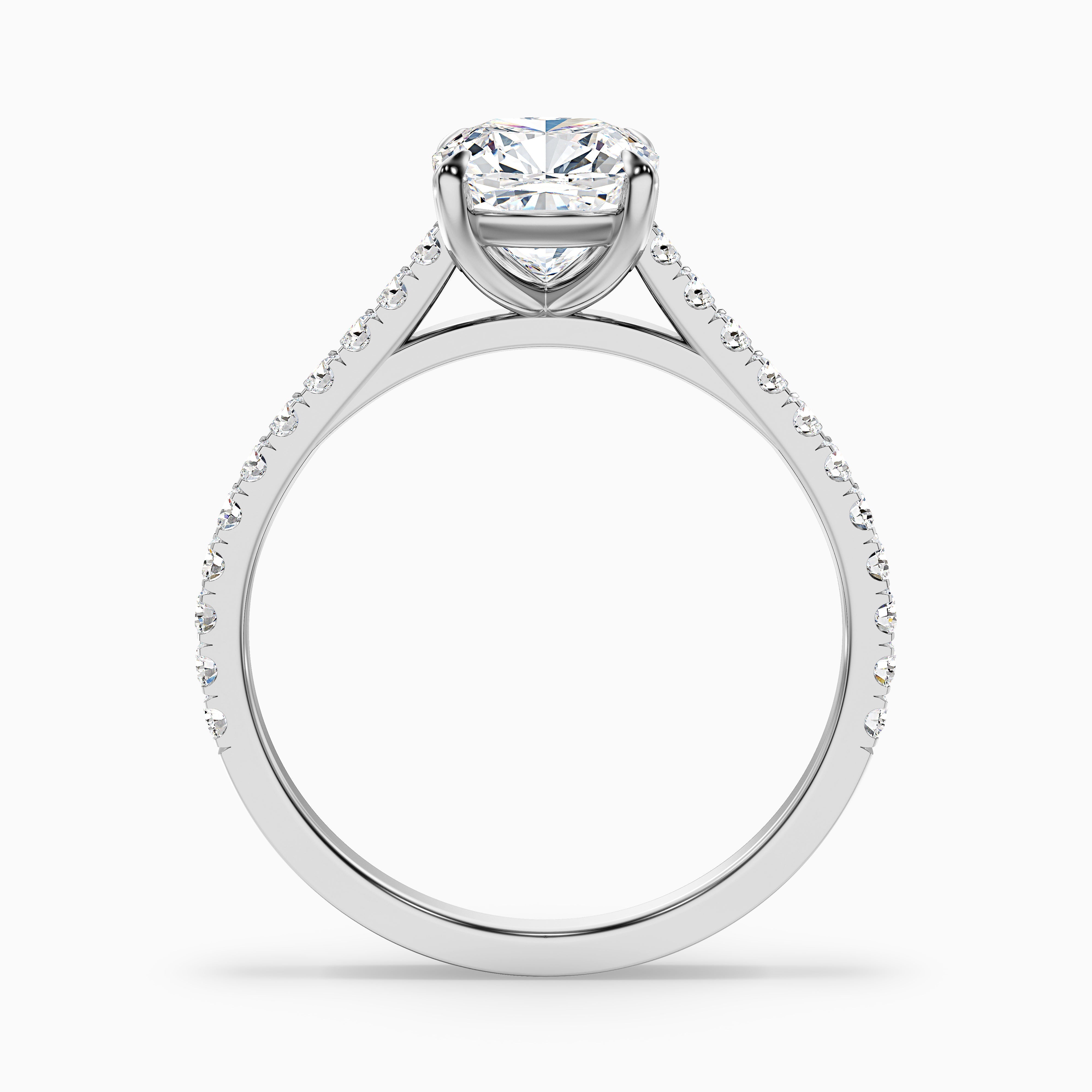Rosalie Cushion Side Stone Lab Grown Diamond Promise Ring