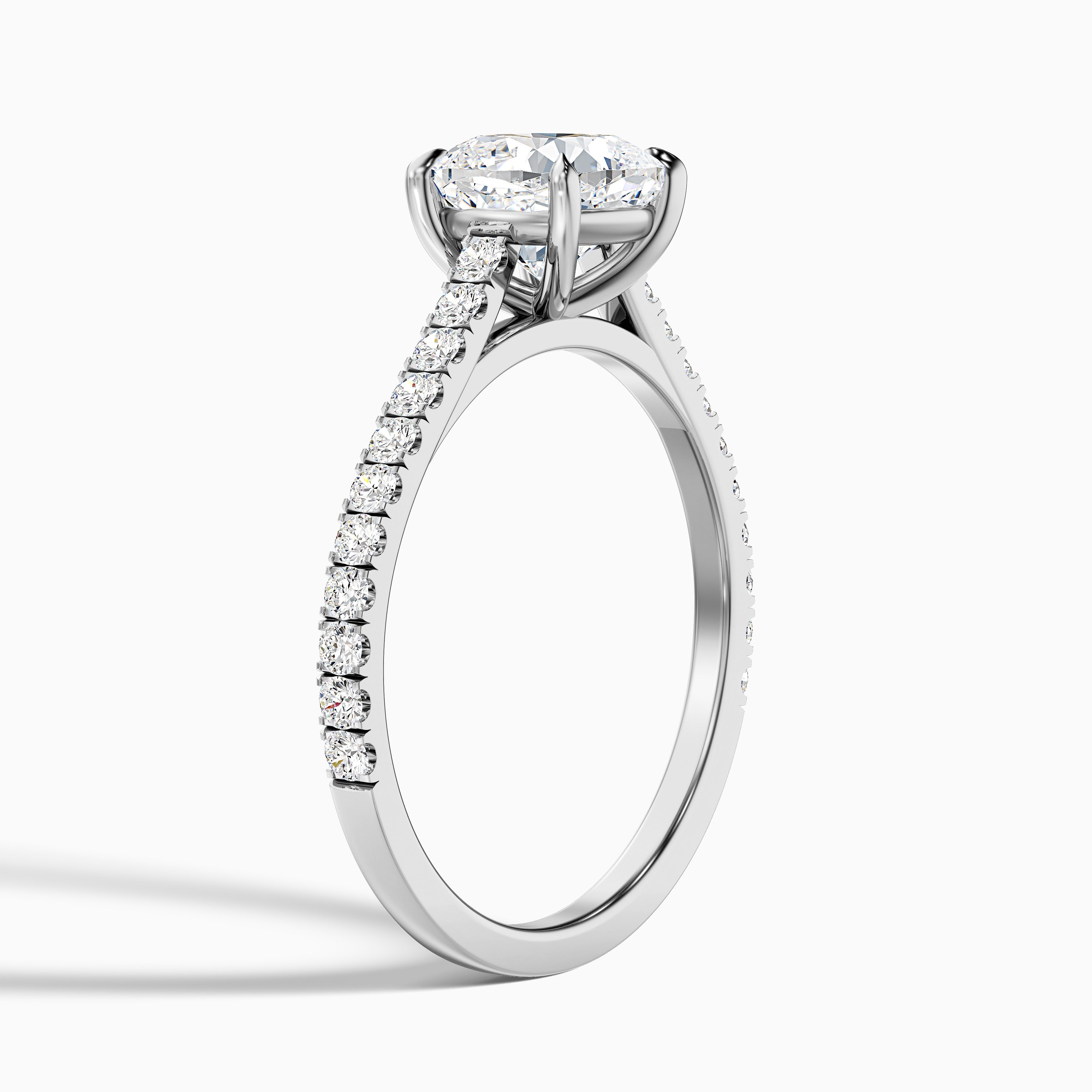 Rosalie Cushion Side Stone Lab Grown Diamond Promise Ring