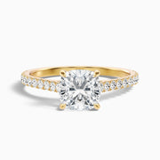 Rosalie Cushion Side Stone Lab Grown Diamond Promise Ring