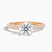 Scarlett Round Side Stone Channel Set Moissanite Ring